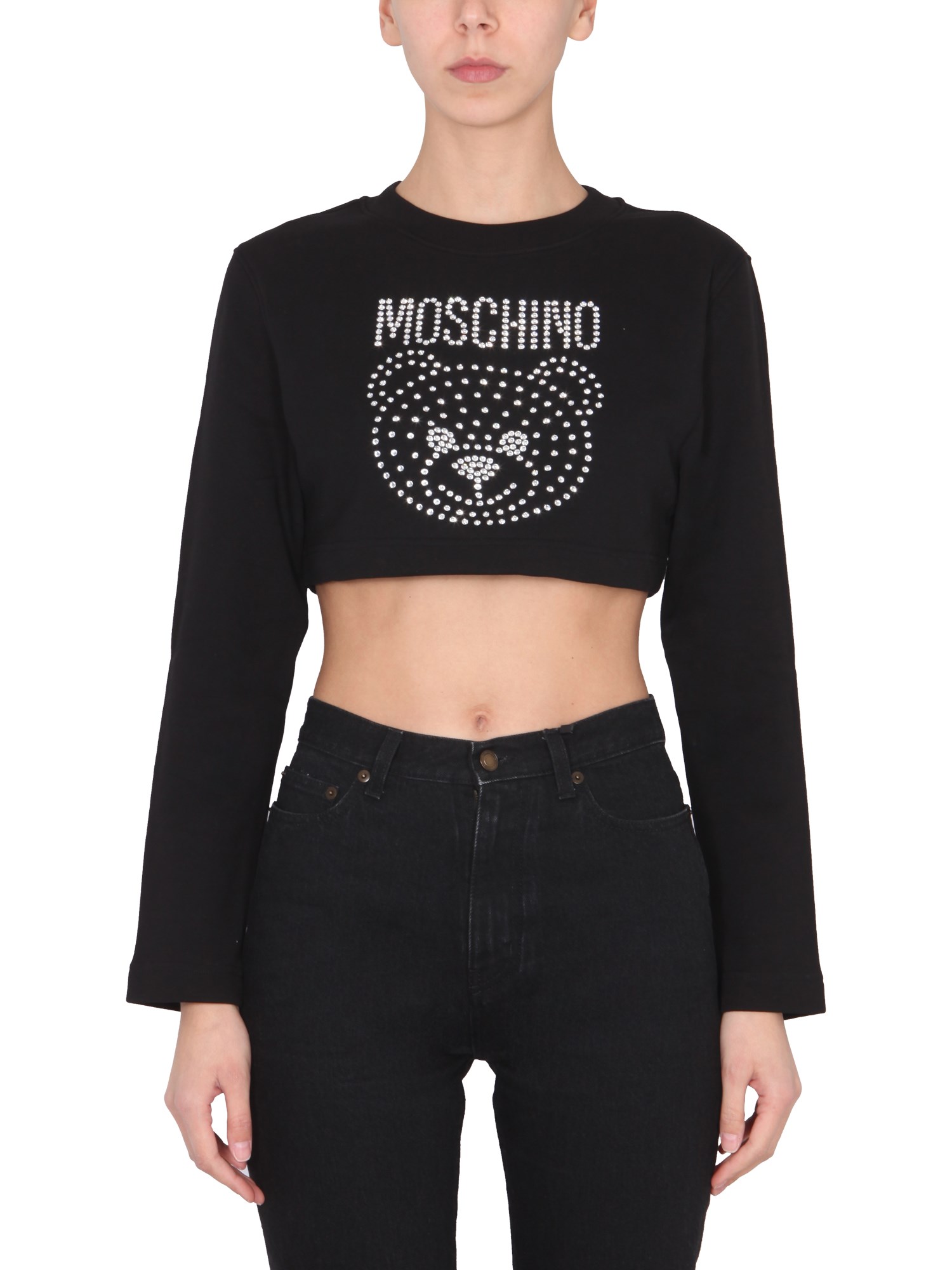 moschino "crystal teddy" sweatshirt