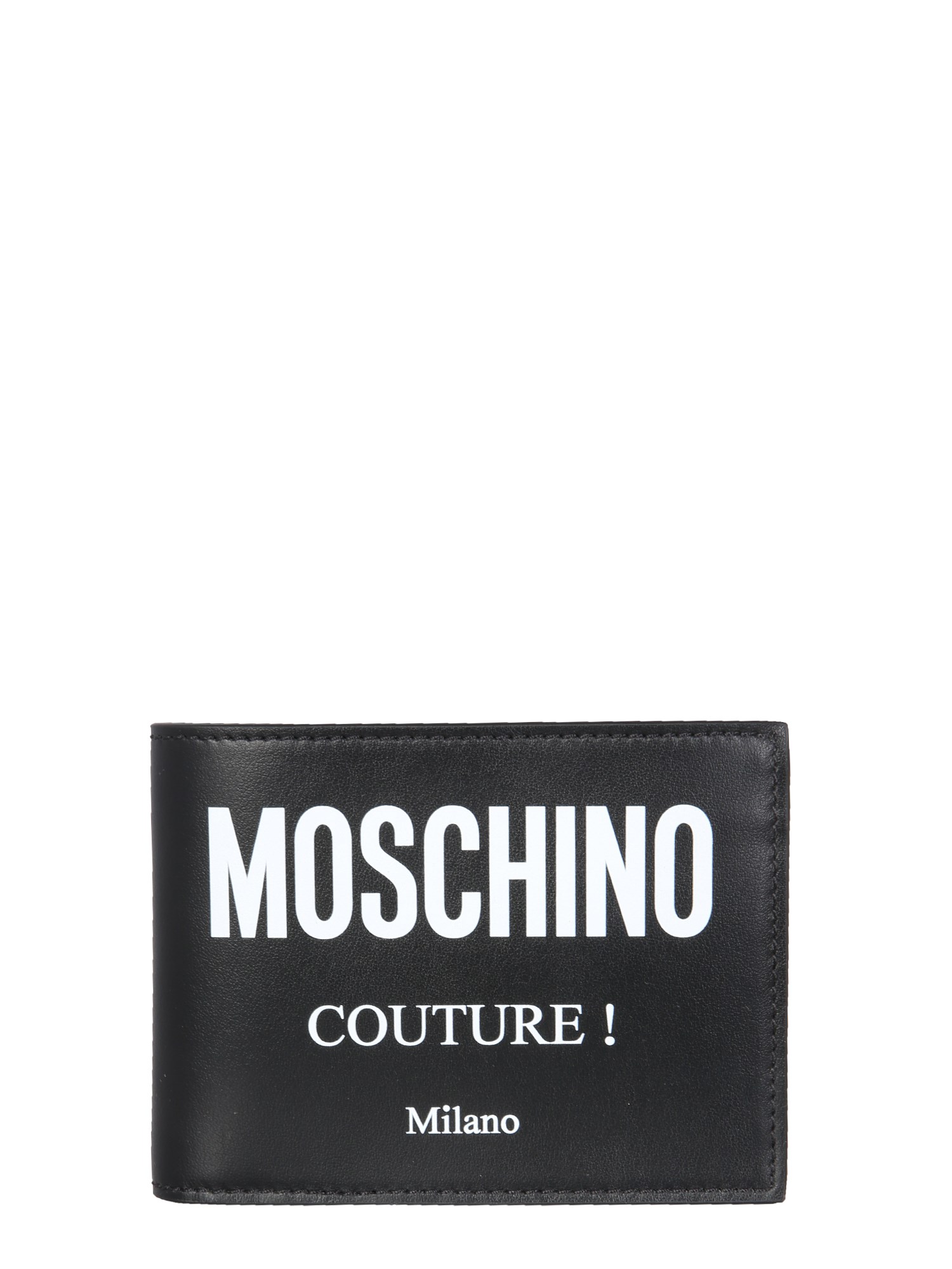 moschino bifold wallet with logo