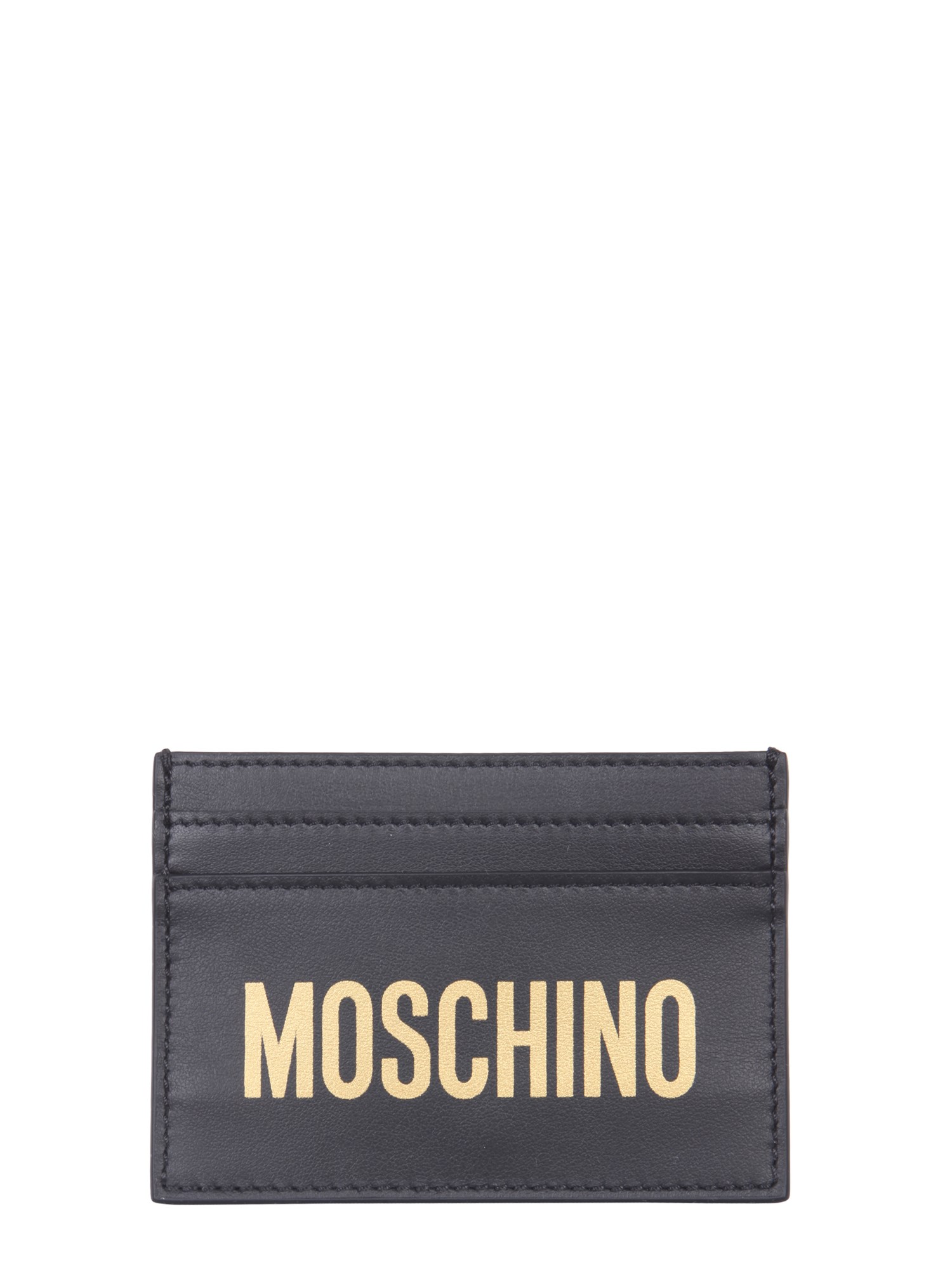 moschino card holder with logo