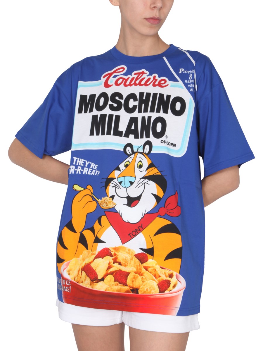 Moschino 40年の愛クルネックTシャツ 07752241 1555 MOSCHINO - 