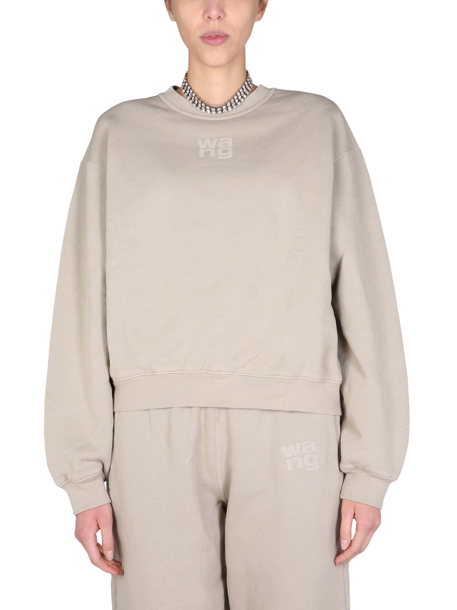 alexanderwang.t logo puff sweatshirt