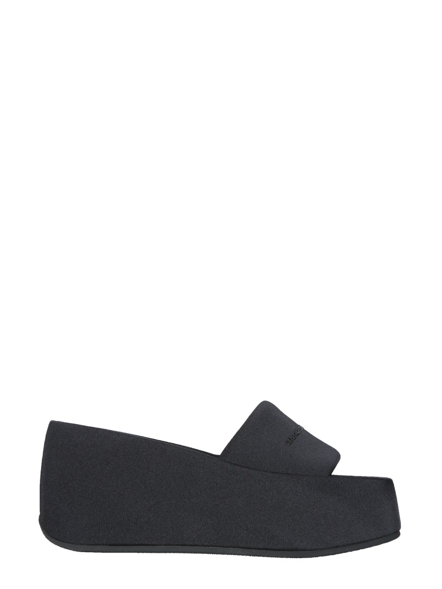 ALEXANDER WANG - TAJI PLATFORM SLIDE WITH LOGO - Eleonora Bonucci