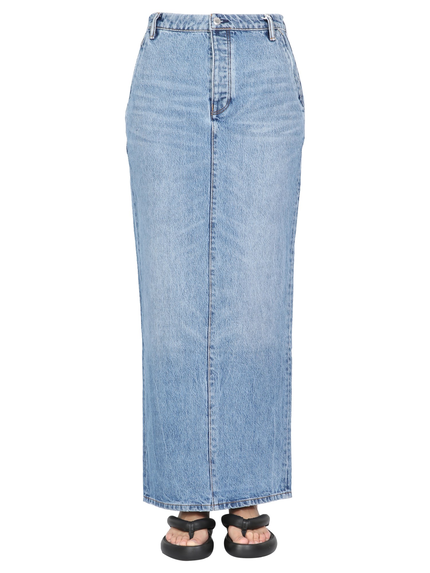 alexander wang denim skirt