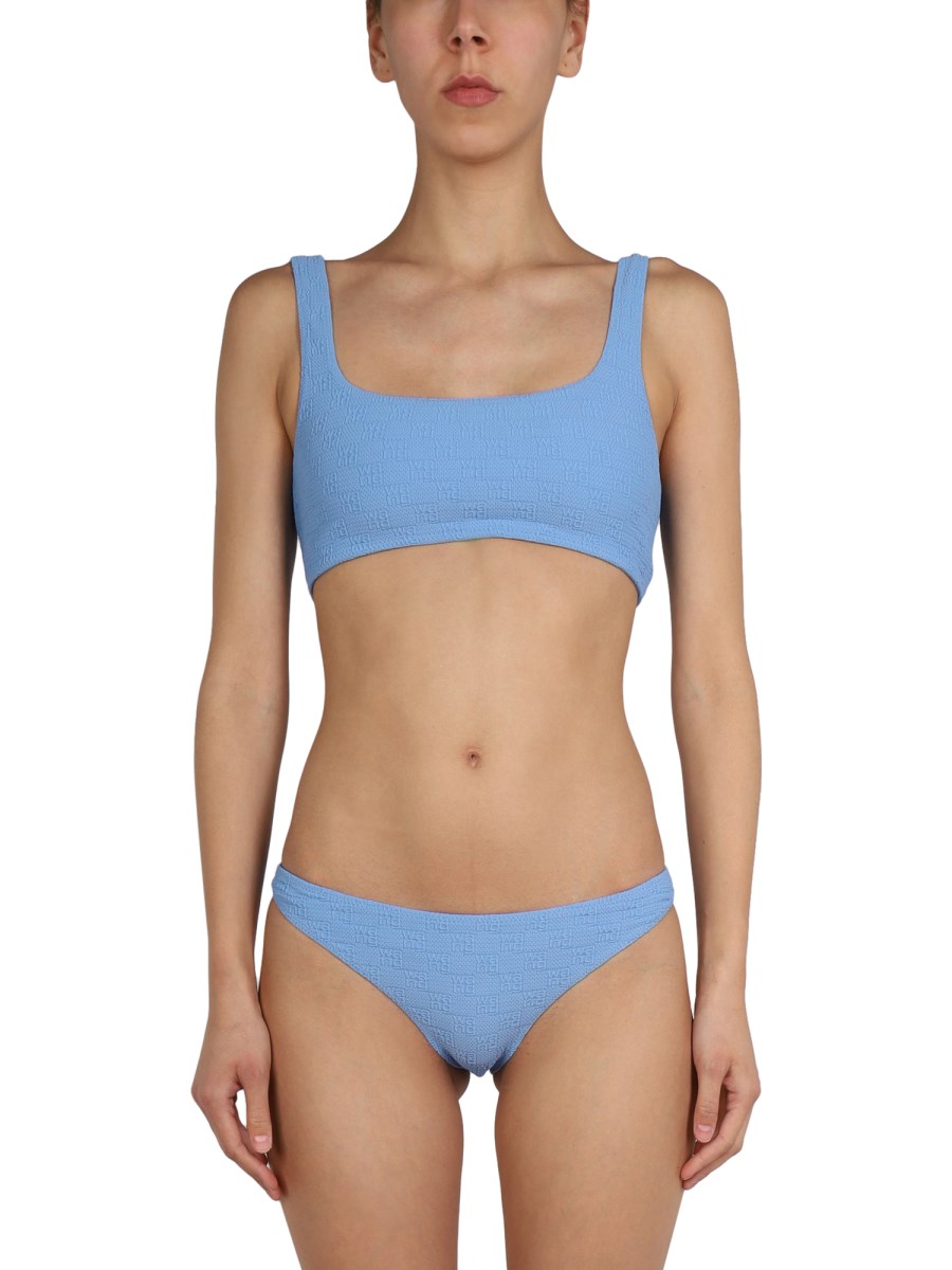 ALEXANDERWANG.T SLIP BIKINI IN NYLON CON LOGO ALL OVER