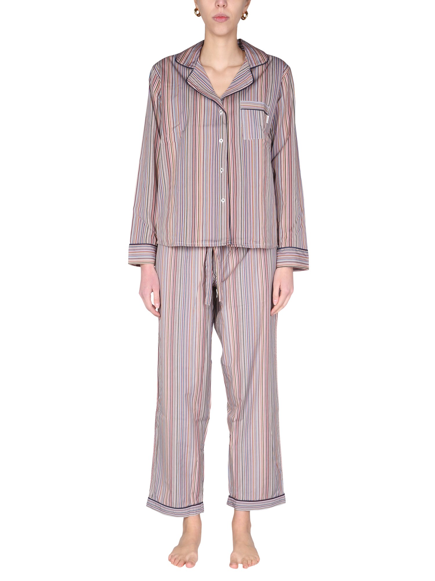 paul smith striped pattern pajamas set