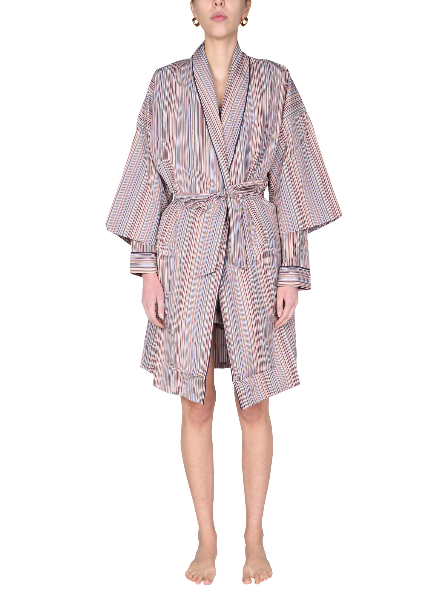 paul smith dressing gown with striped pattern