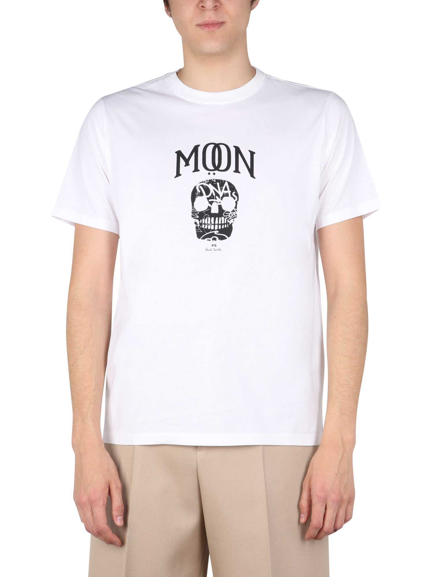 ps by paul smith moon skull t-shirt