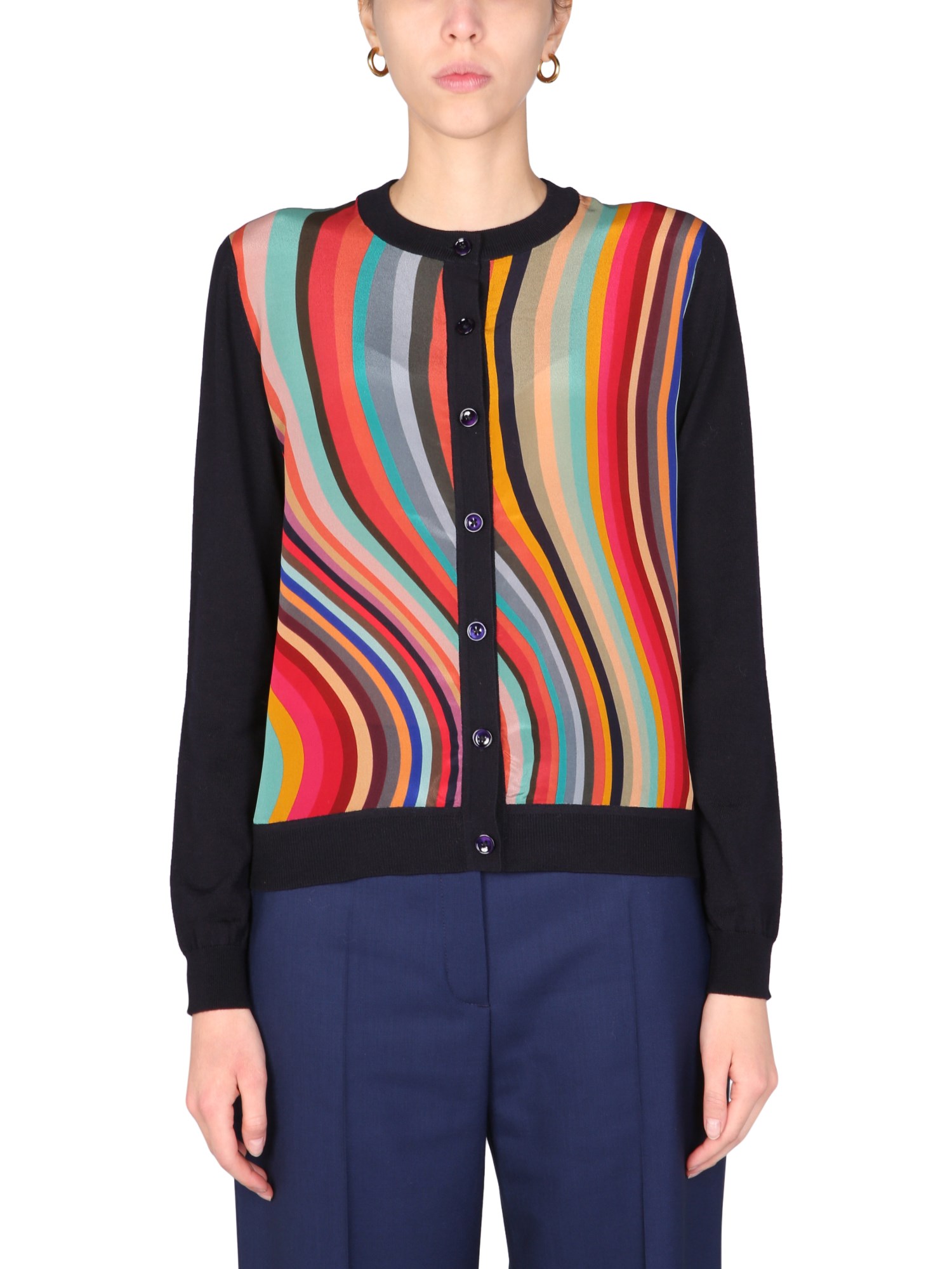 ps by paul smith swirl print cardigan