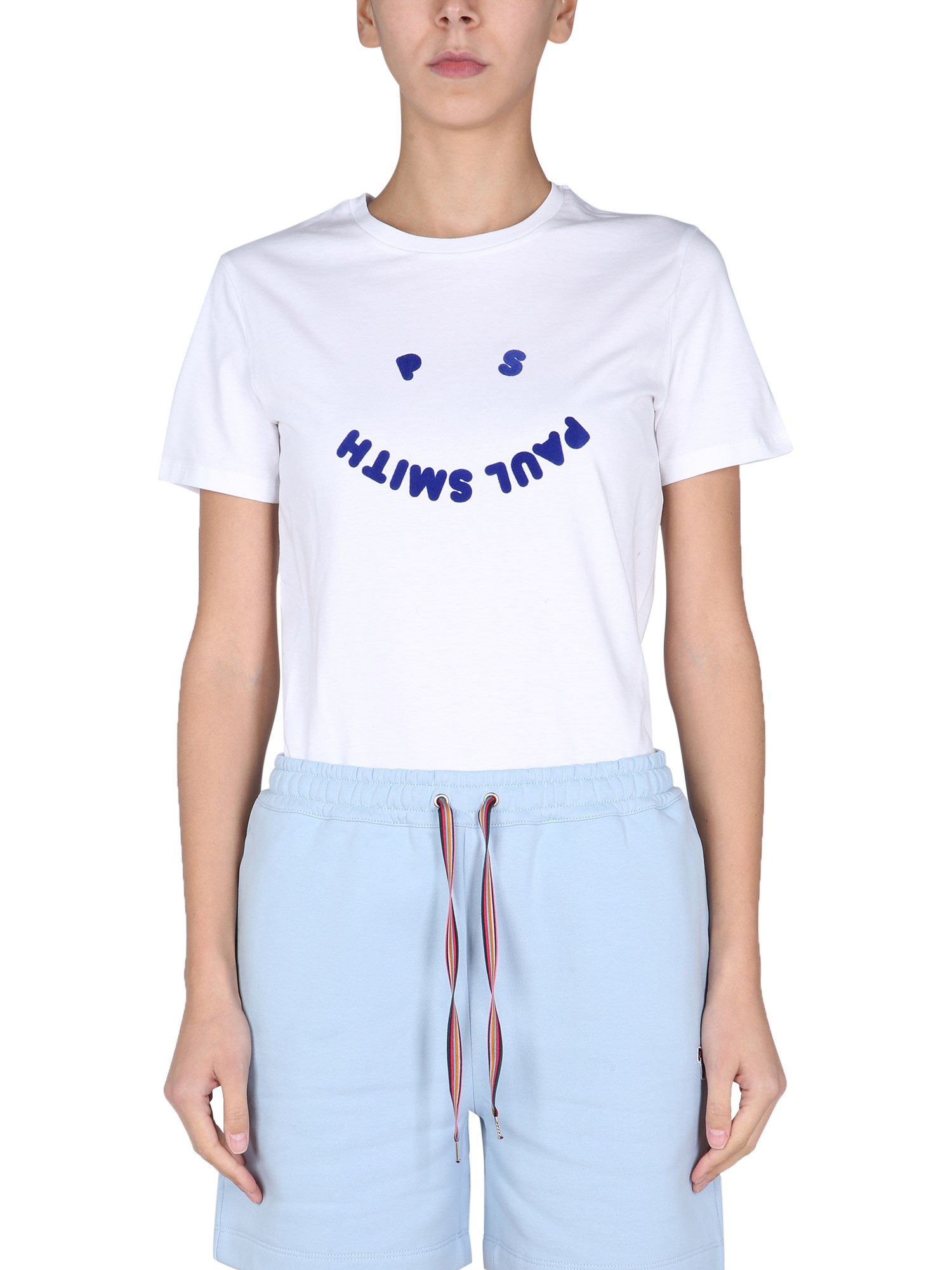 ps by paul smith "happy" t-shirt with flocked logo