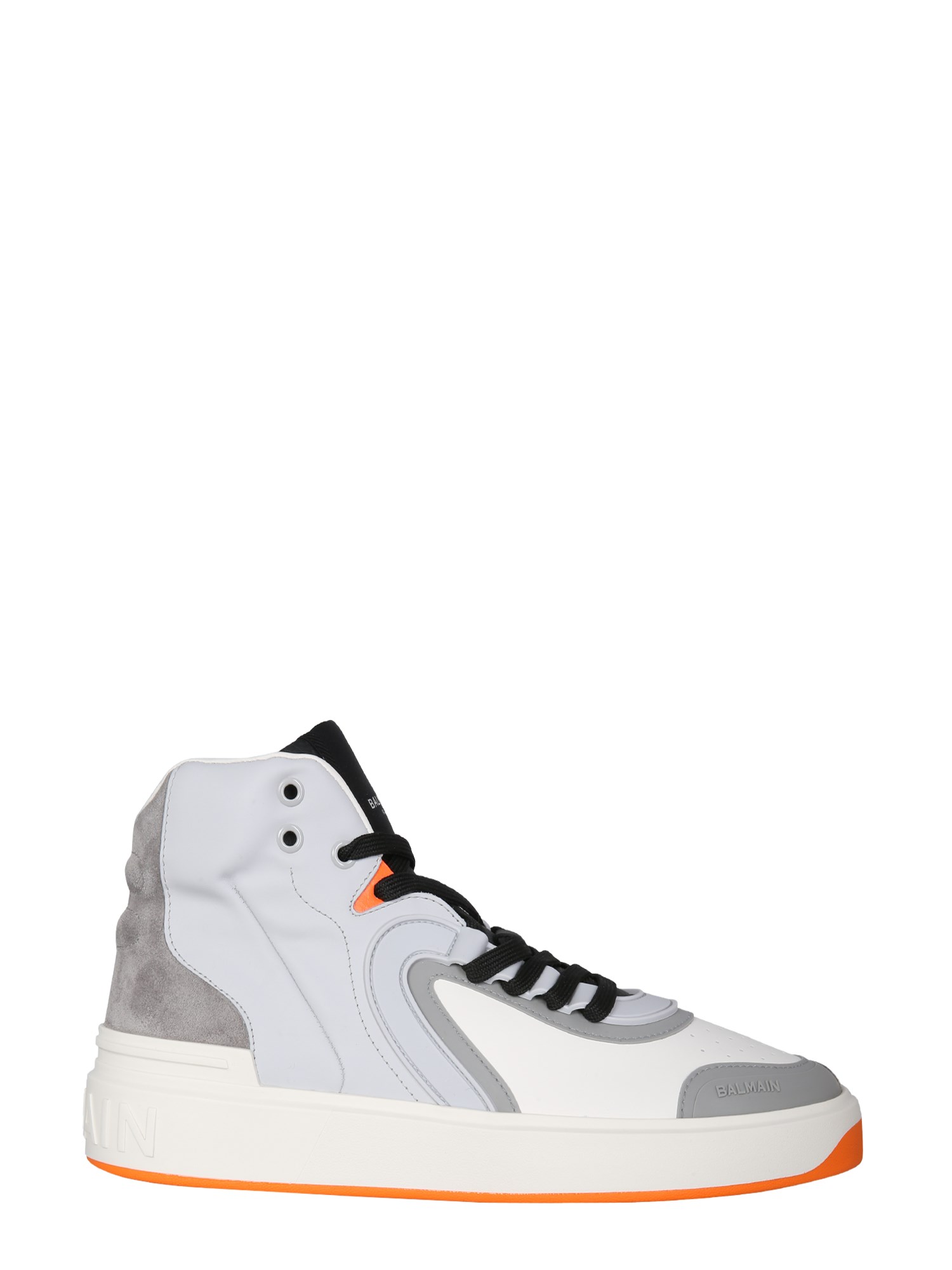 balmain high leather sneakers