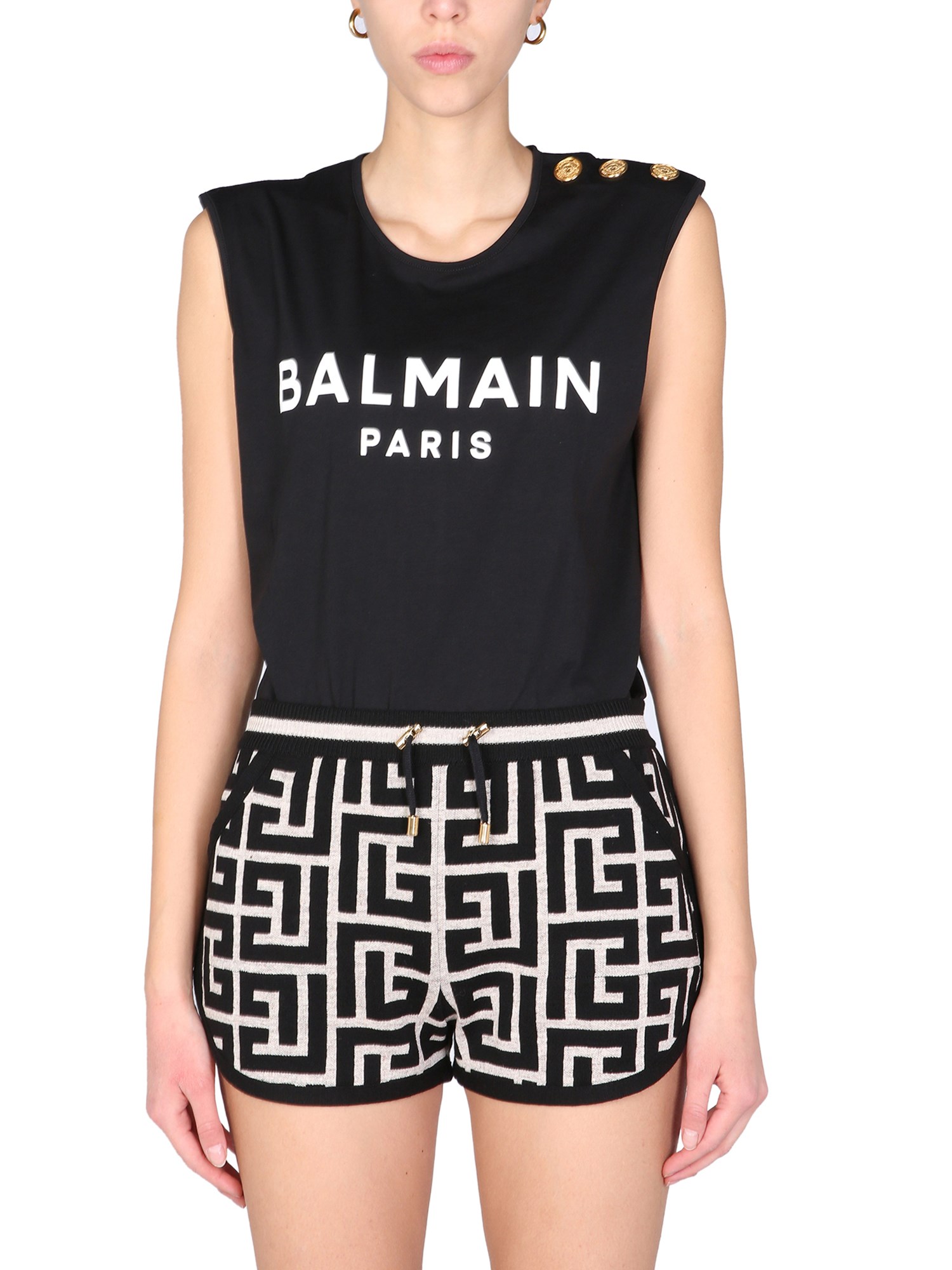 balmain t-shirt with logo print