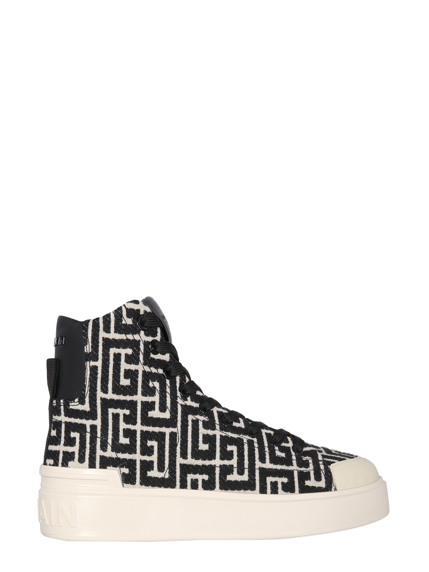 balmain high canvas sneakers