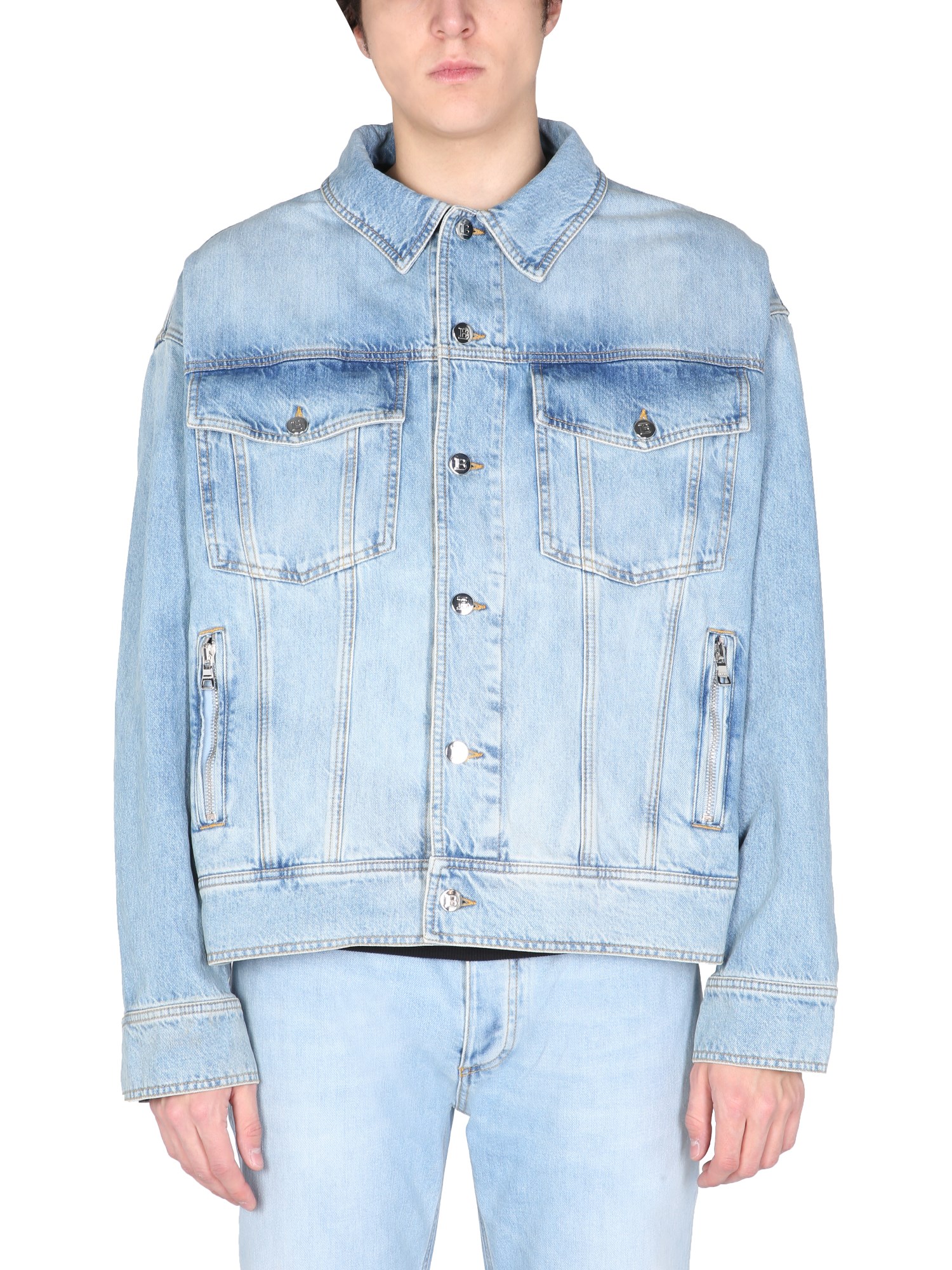 balmain jacket with lettering logo