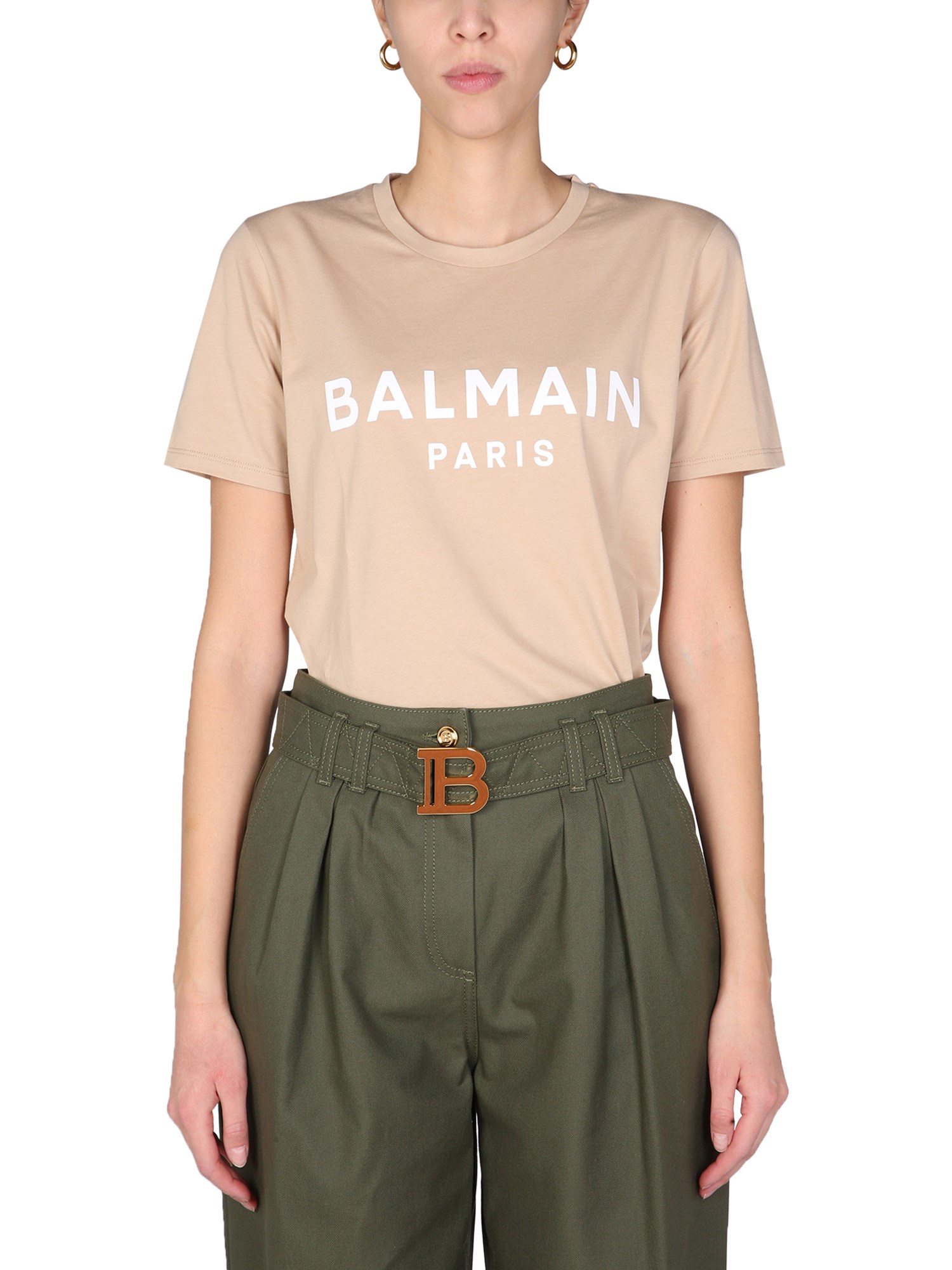 balmain t-shirt with logo print