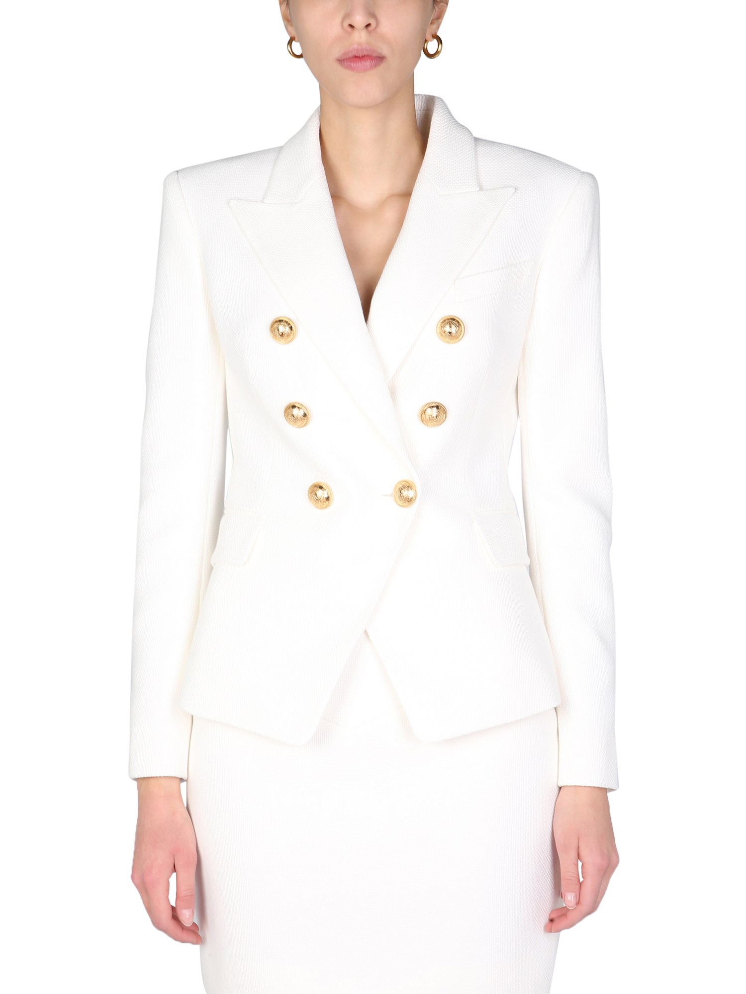 balmain jacket with embossed buttons