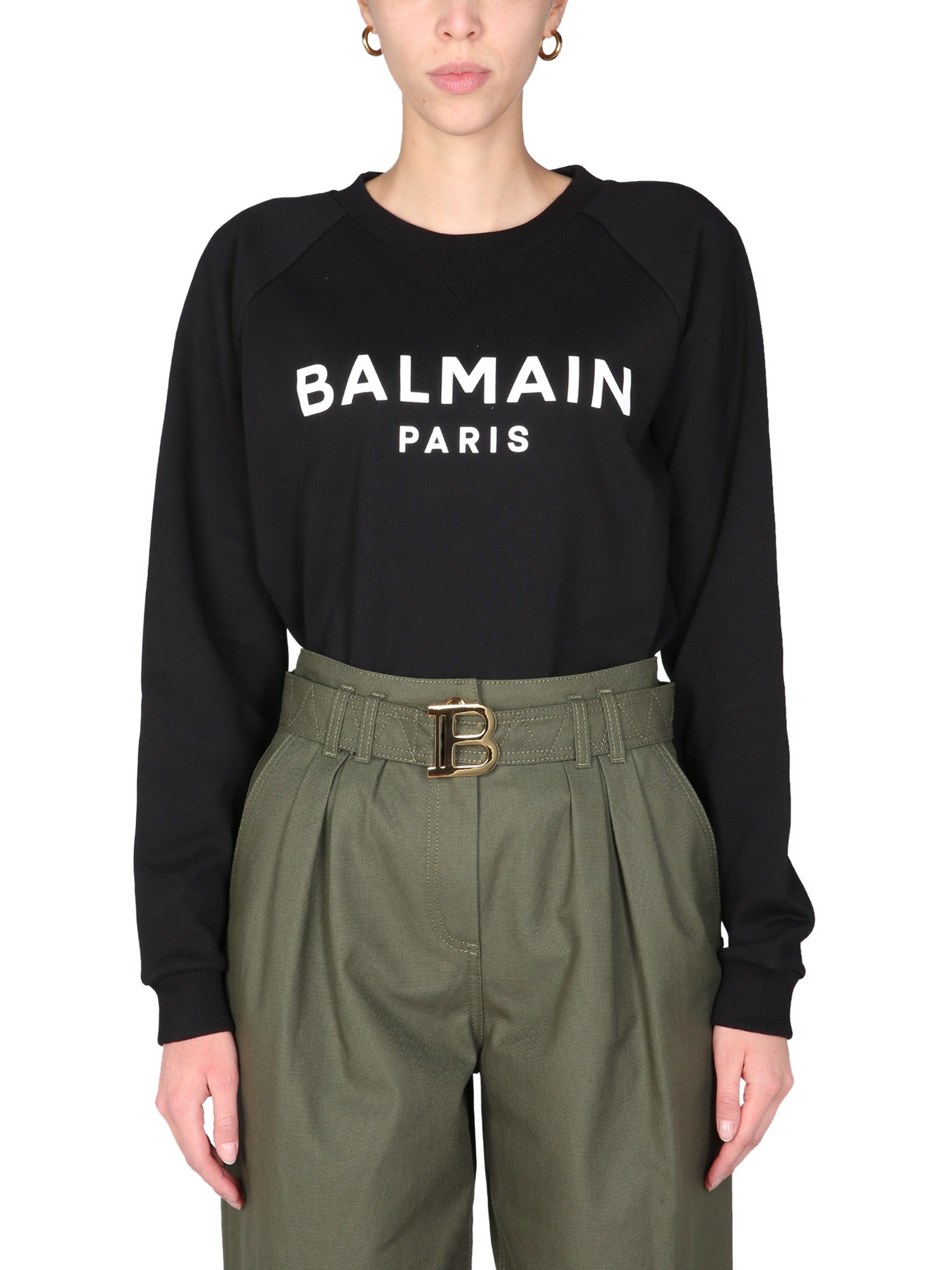 balmain sweatshirt with logo print