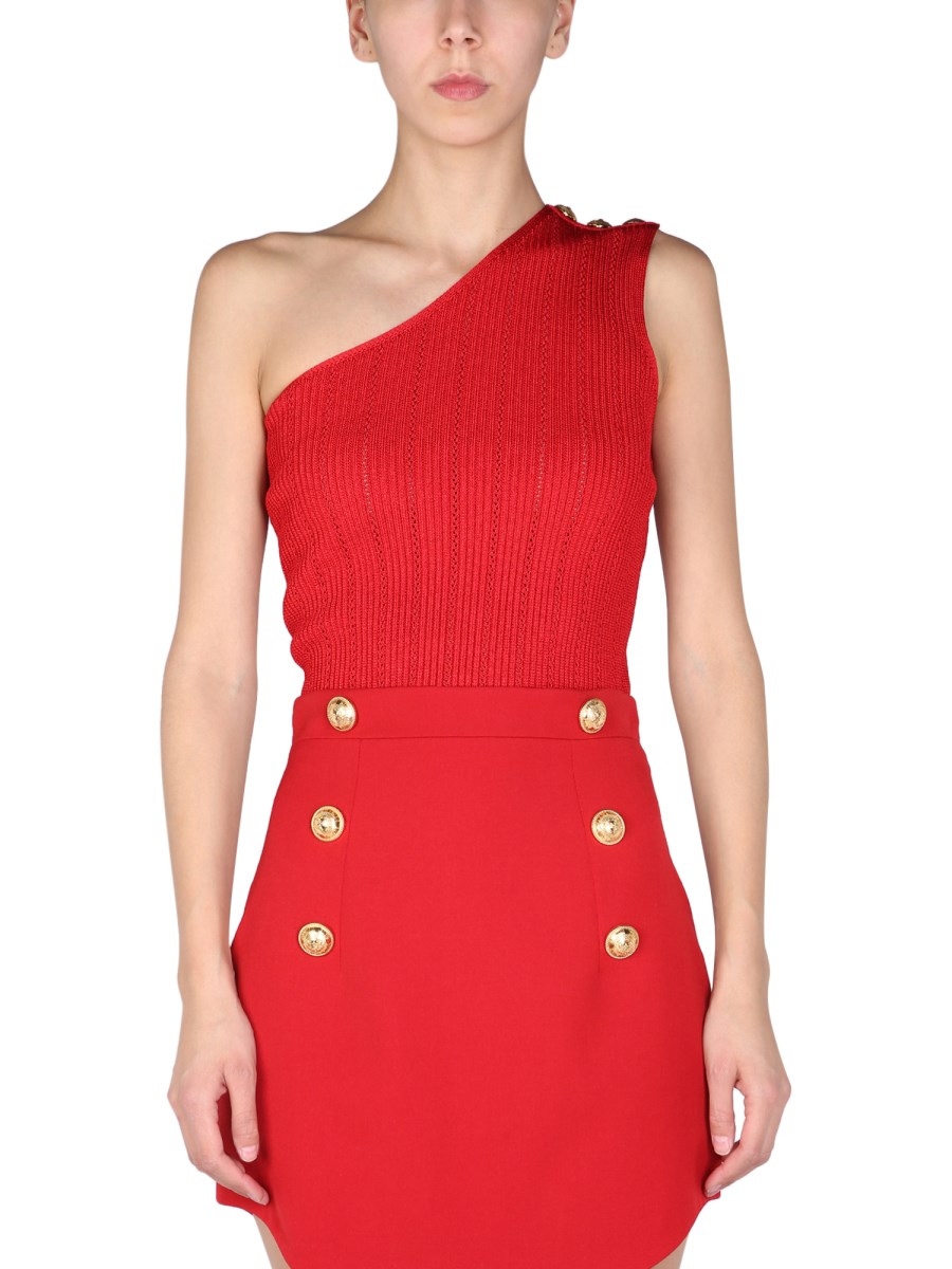 Balmain one shoulder dress hotsell