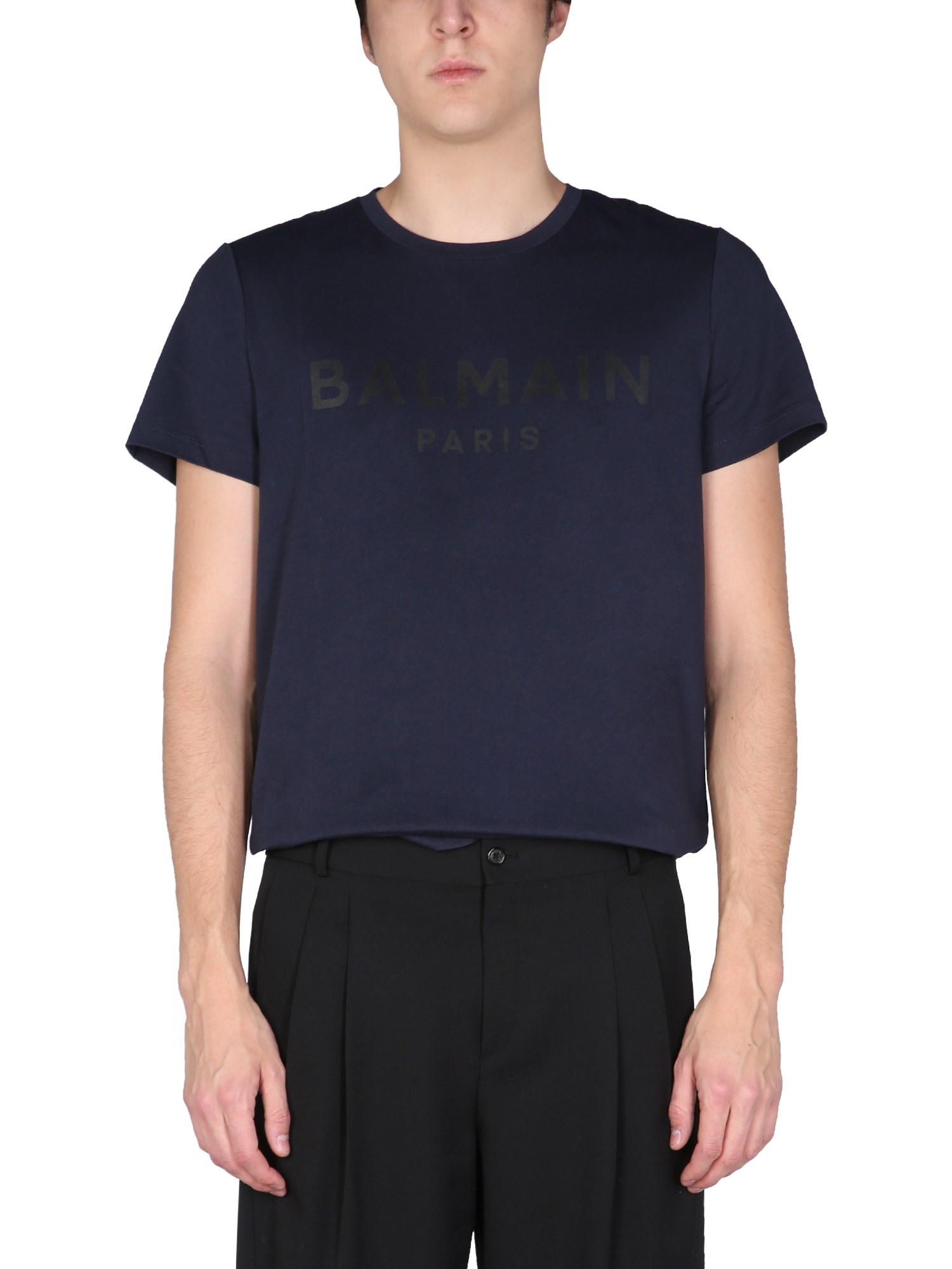 balmain t-shirt with laminated logo