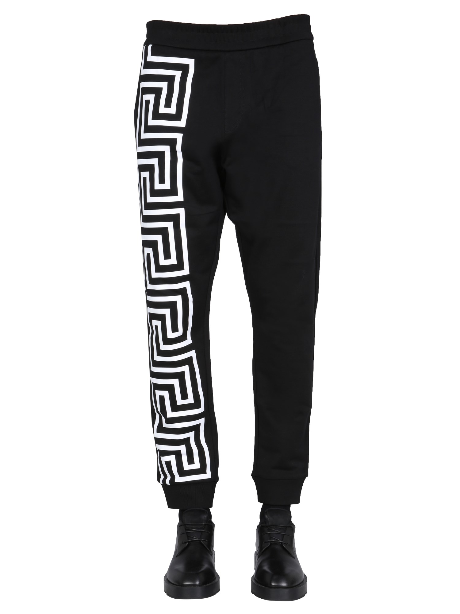 versace jogging pants with greek print