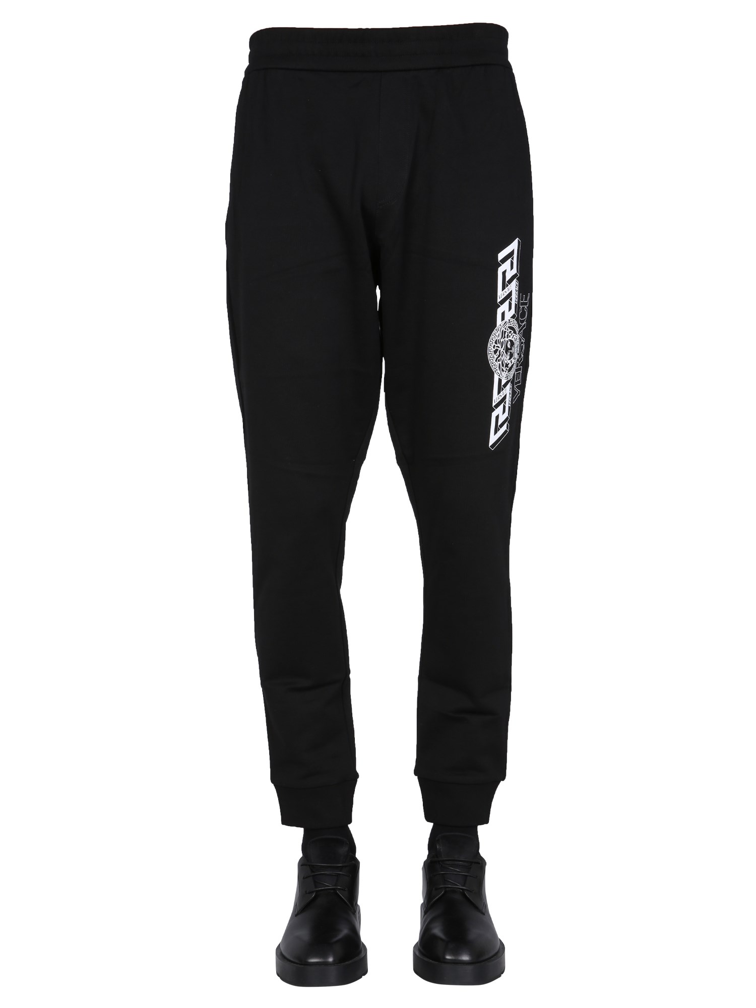 versace jogging pants with greek print