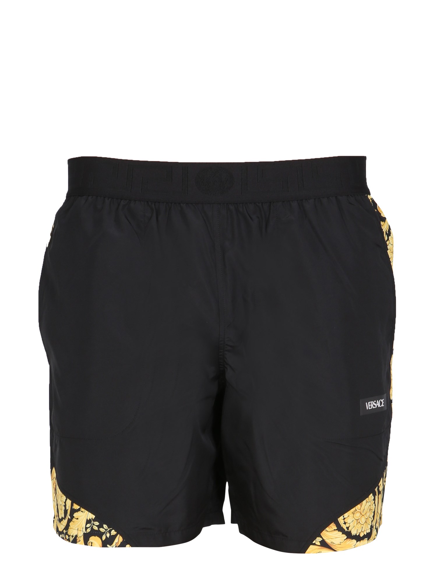 versace bermuda with baroque print