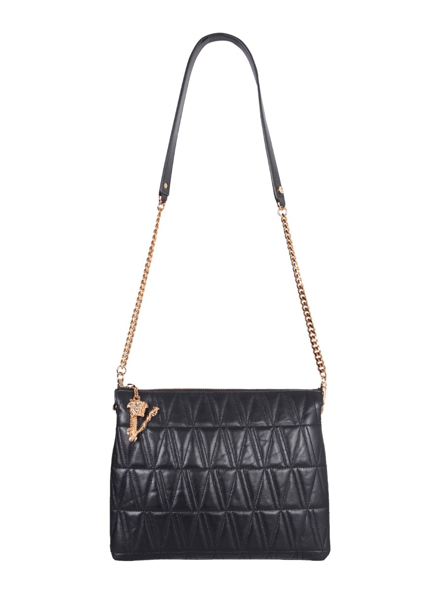 VERSACE VIRTUS QUILTED LEATHER SHOULDER BAG Eleonora Bonucci