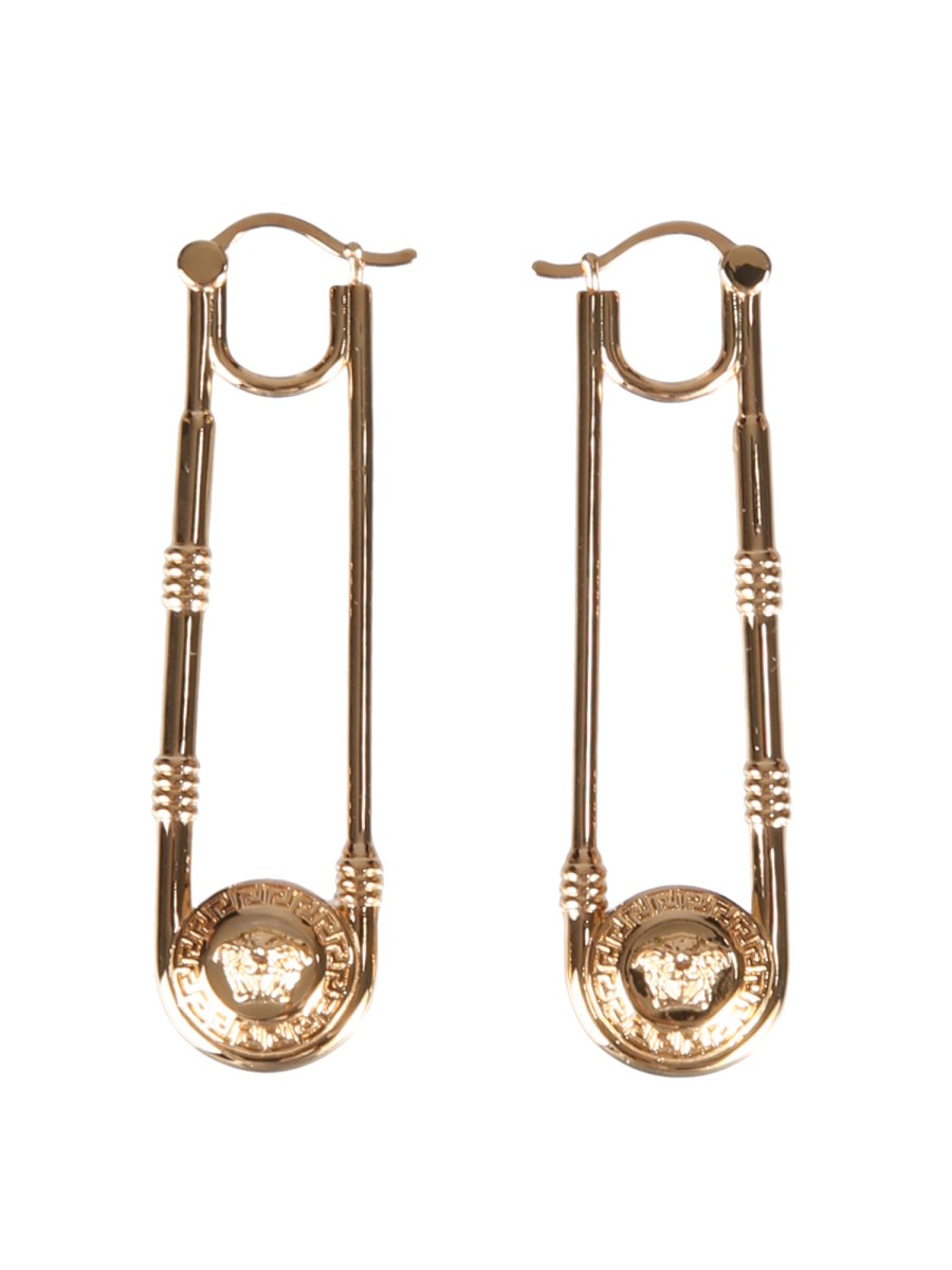 Versace safety store pin earrings