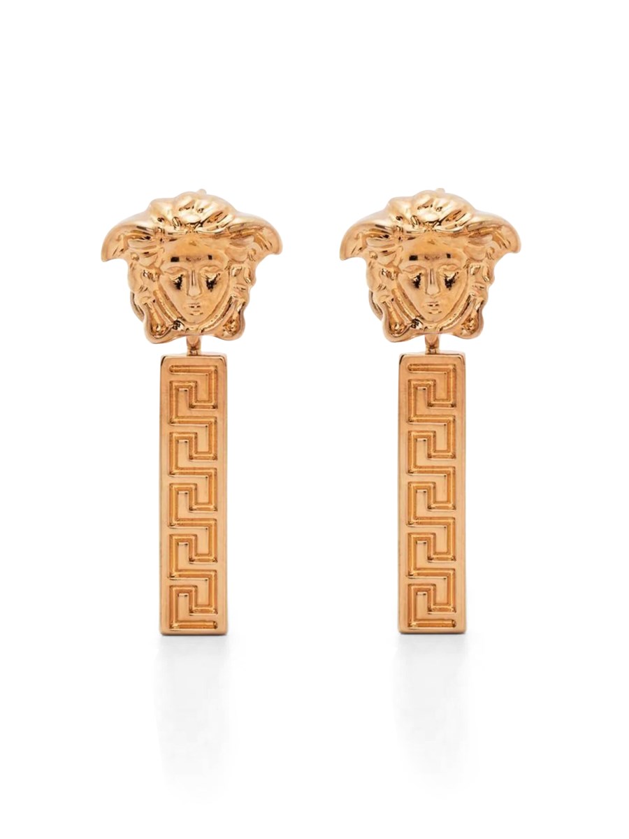 VERSACE - LA MEDUSA EARRINGS WITH GREEK PENDANT - Eleonora Bonucci