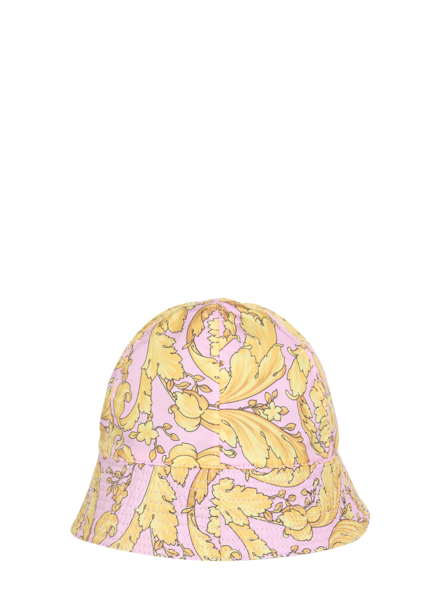 versace bucket hat with baroque print