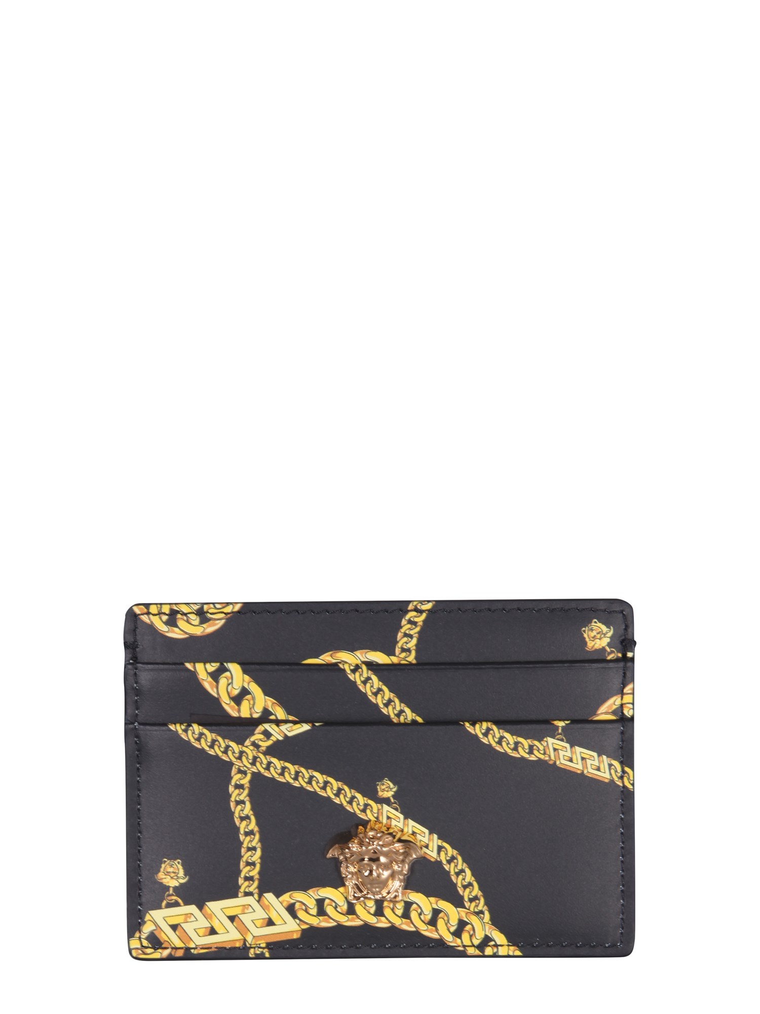 versace leather card holder