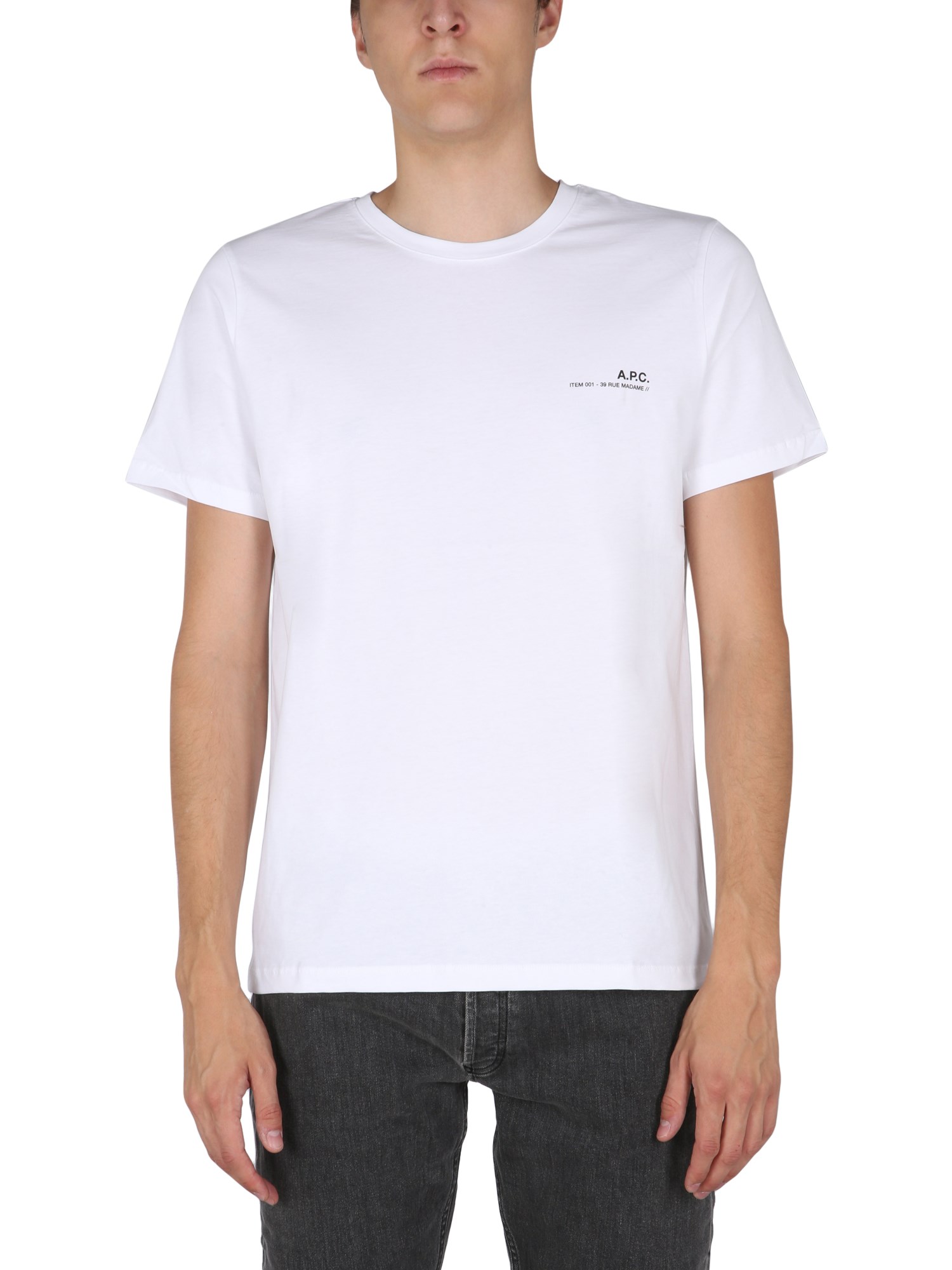 a.p.c. t-shirt with lettering logo