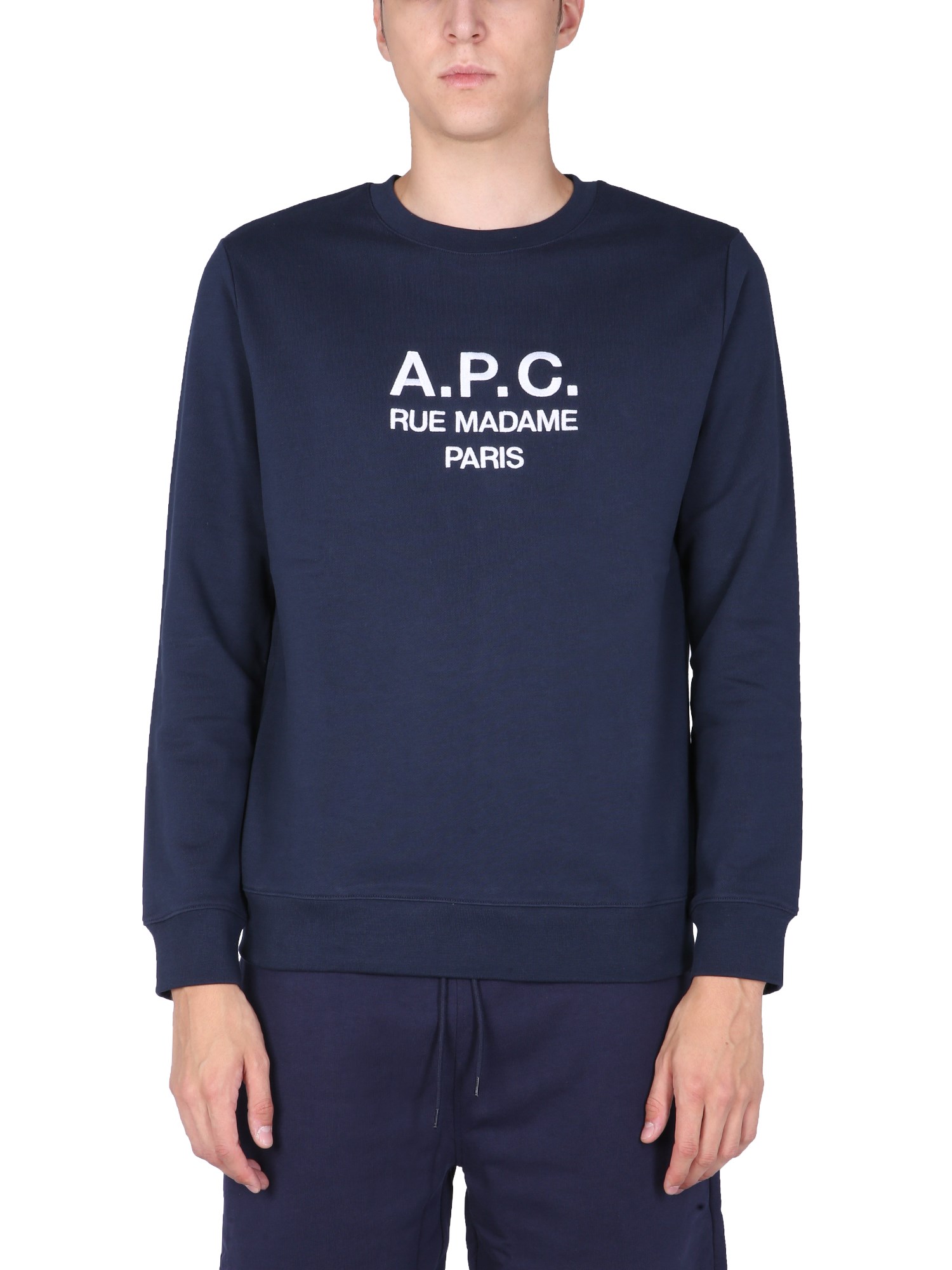 a.p.c. sweatshirt with logo embroidered