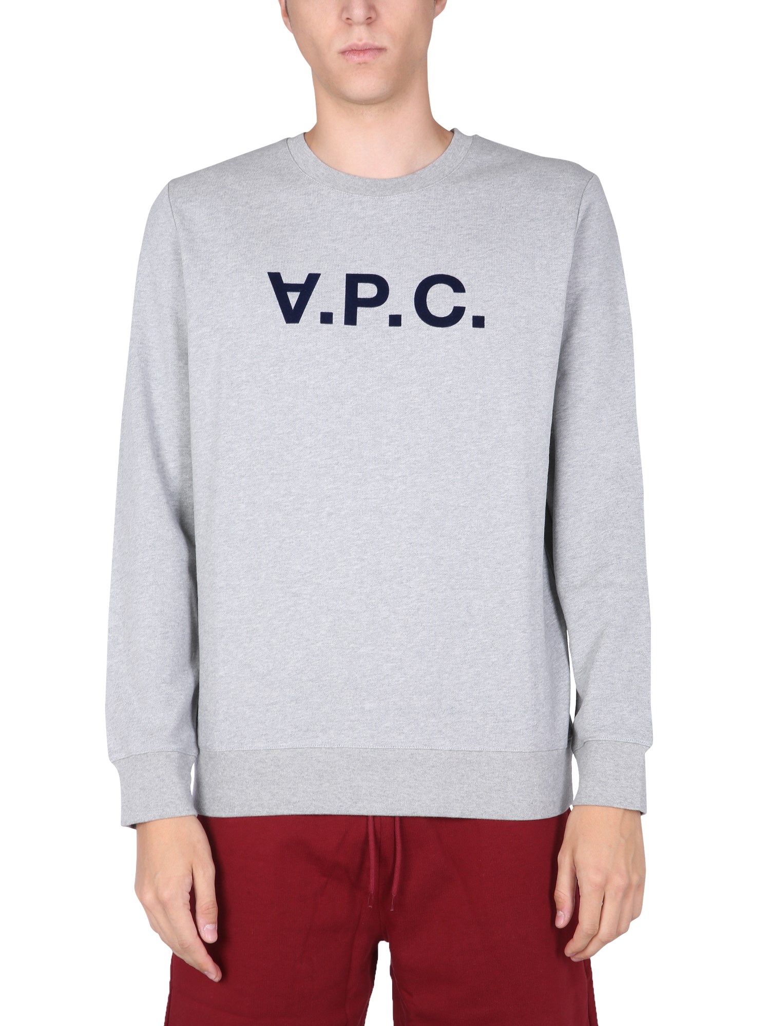 a.p.c. sweatshirt with flocked logo