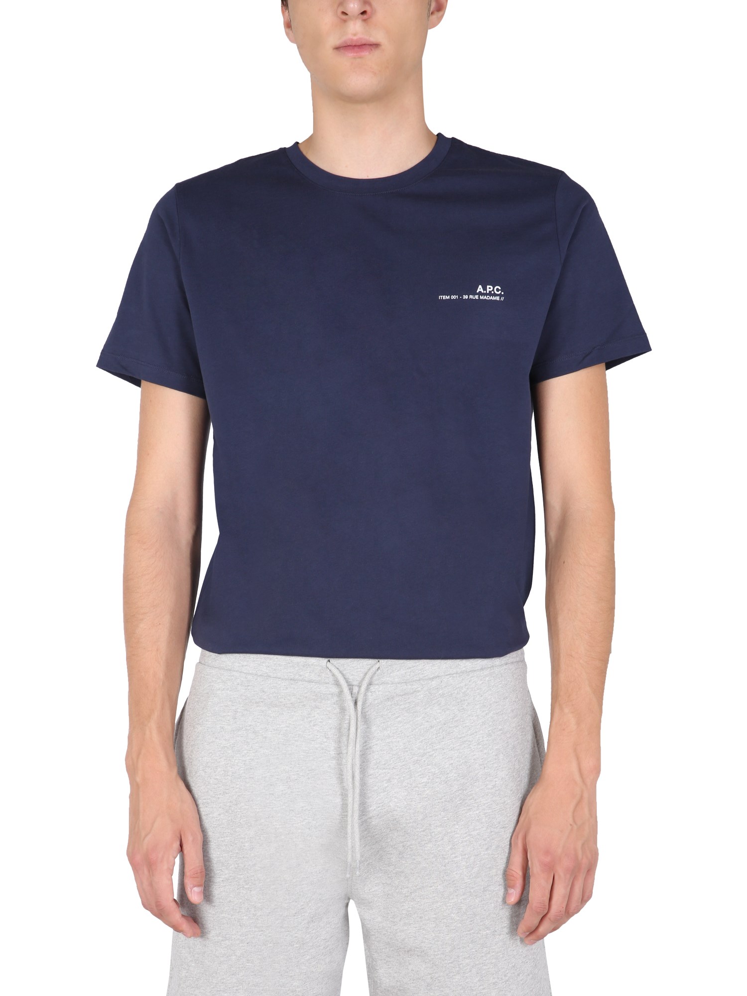 a.p.c. t-shirt with lettering logo