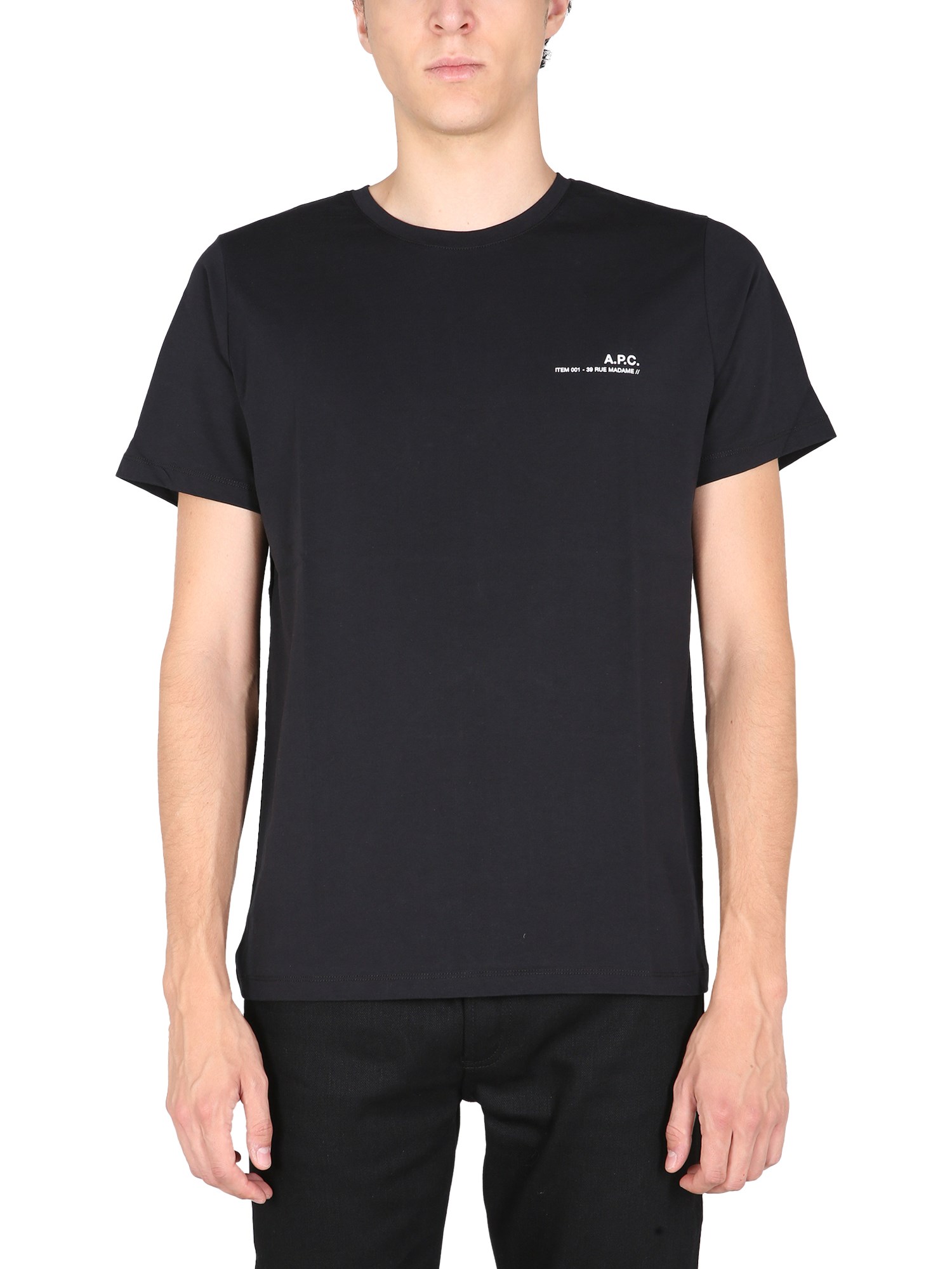 a.p.c. t-shirt with lettering logo