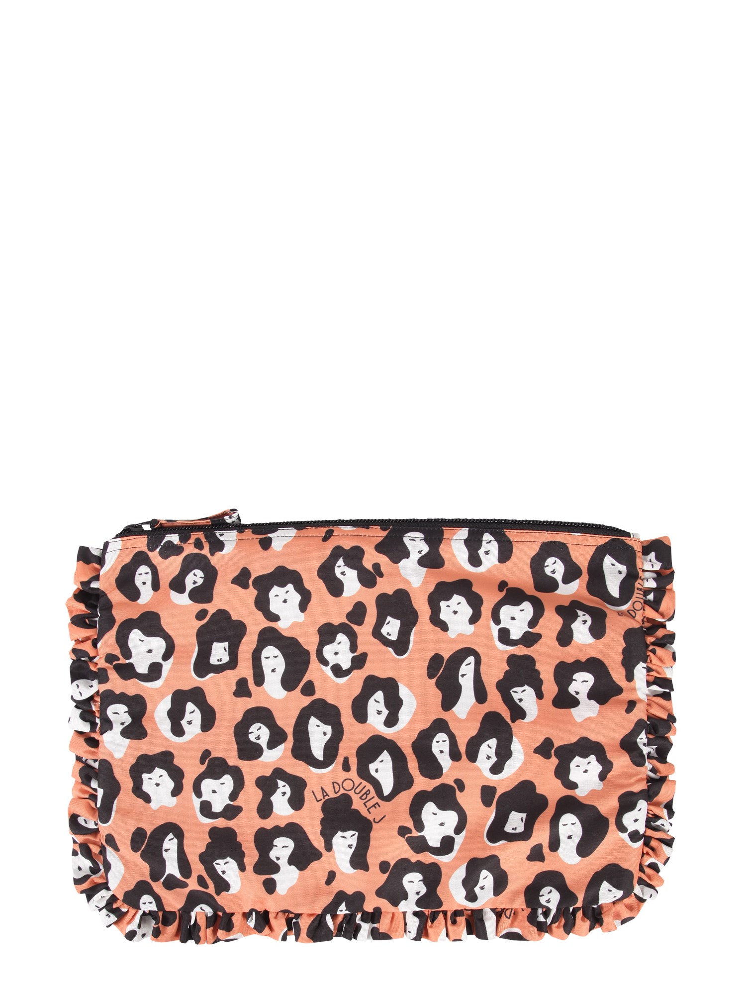 la doublej lady leopard clutch