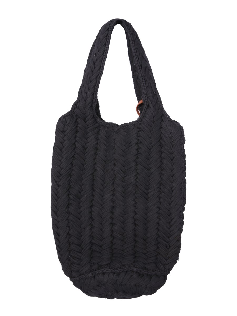 JW ANDERSON - KNIT SHOPPER BAG WITH STRAWBERRIES - Eleonora Bonucci