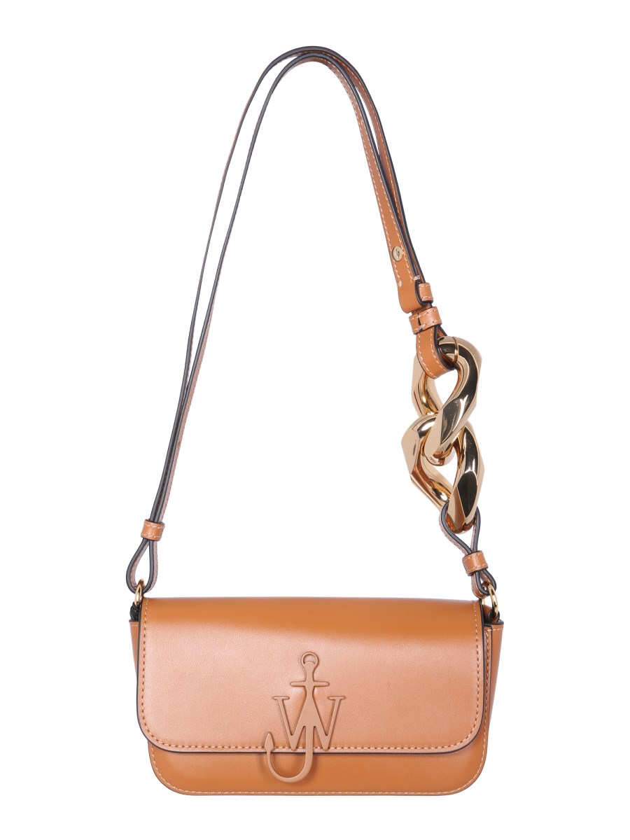 JW ANDERSON - BAGUETTE LEATHER ANCHOR BAG WITH CHAIN - Eleonora