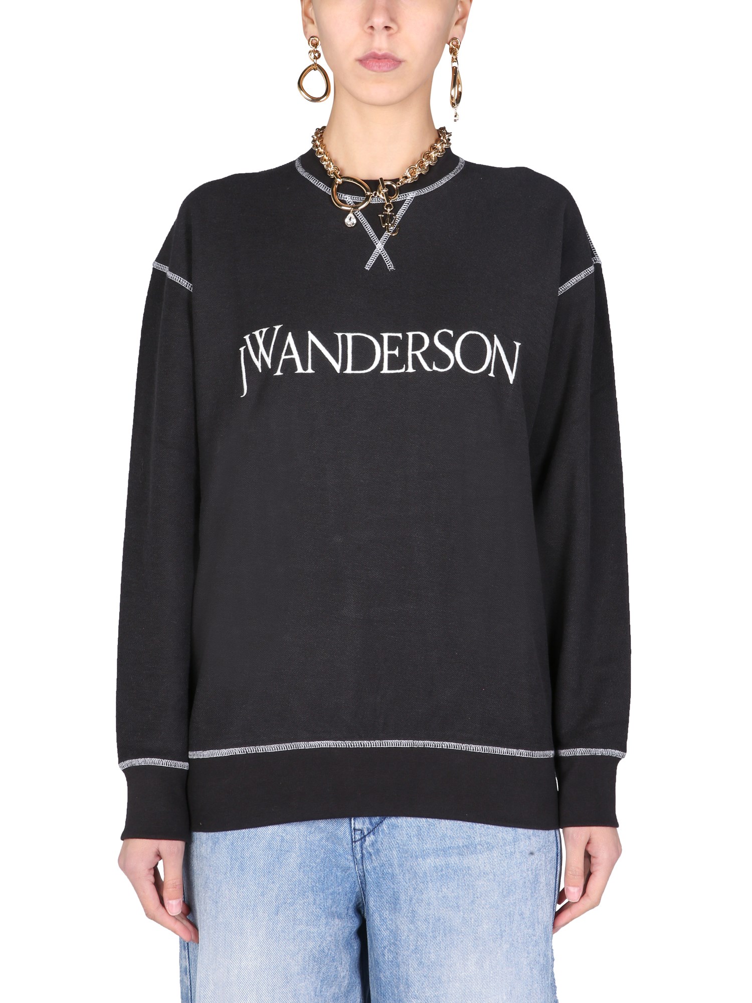 jw anderson sweatshirt with embroidered logo