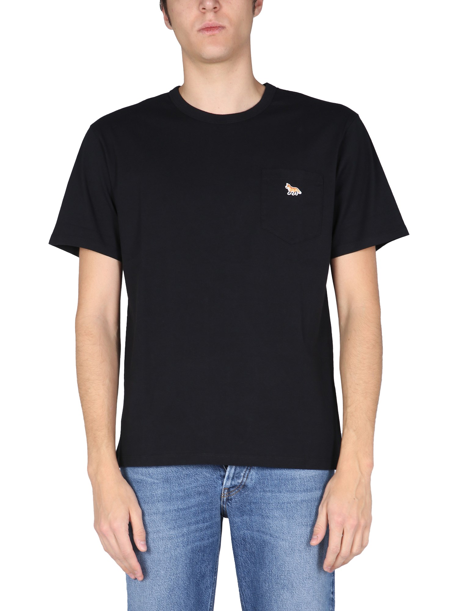 maison kitsuné t-shirt with fox patch profile