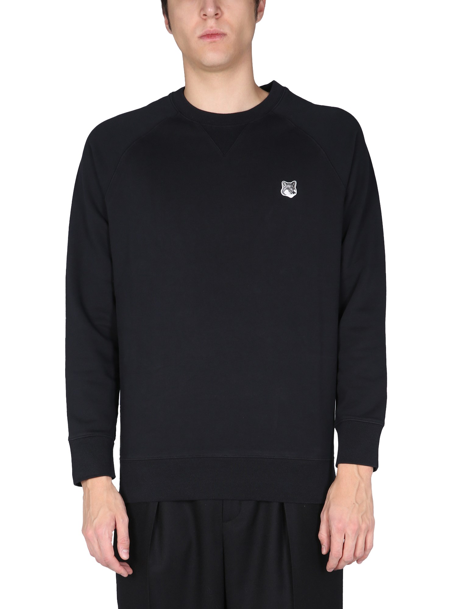 maison kitsuné "gray fox head" sweatshirt