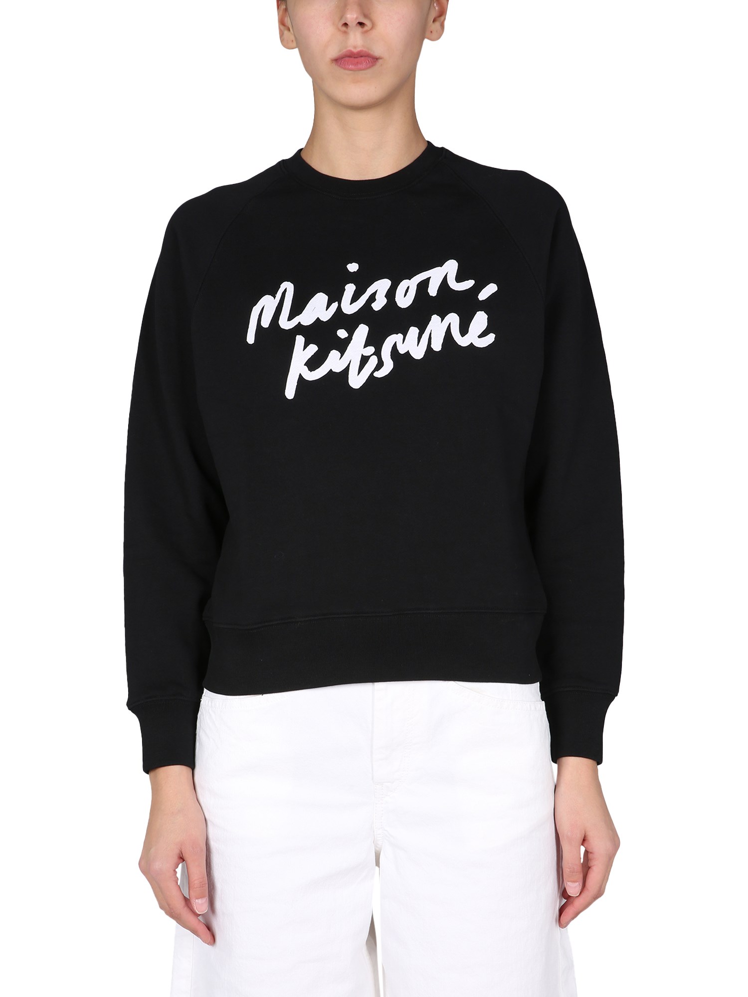 maison kitsuné crew neck sweatshirt