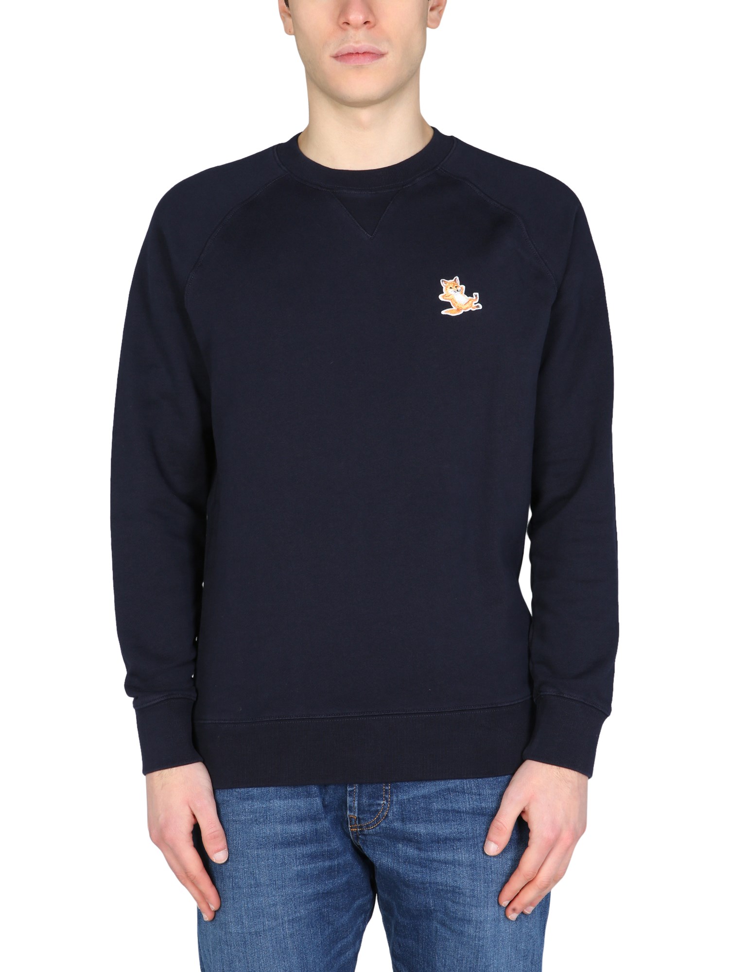 maison kitsuné "chillax fox patch" sweatshirt