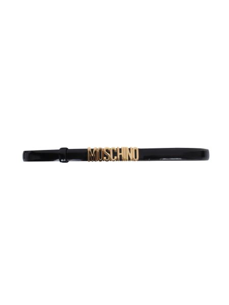 Moschino - Mini Brushed Leather Belt With Buckle And Logo 