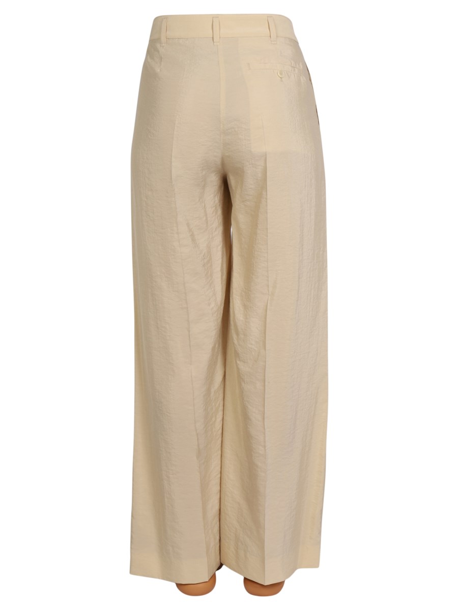 Frenchtrendz  Frenchtrendz Women's Ankle Length Front Belt And Back  Elasticated Poplin Lycra Beige Pant