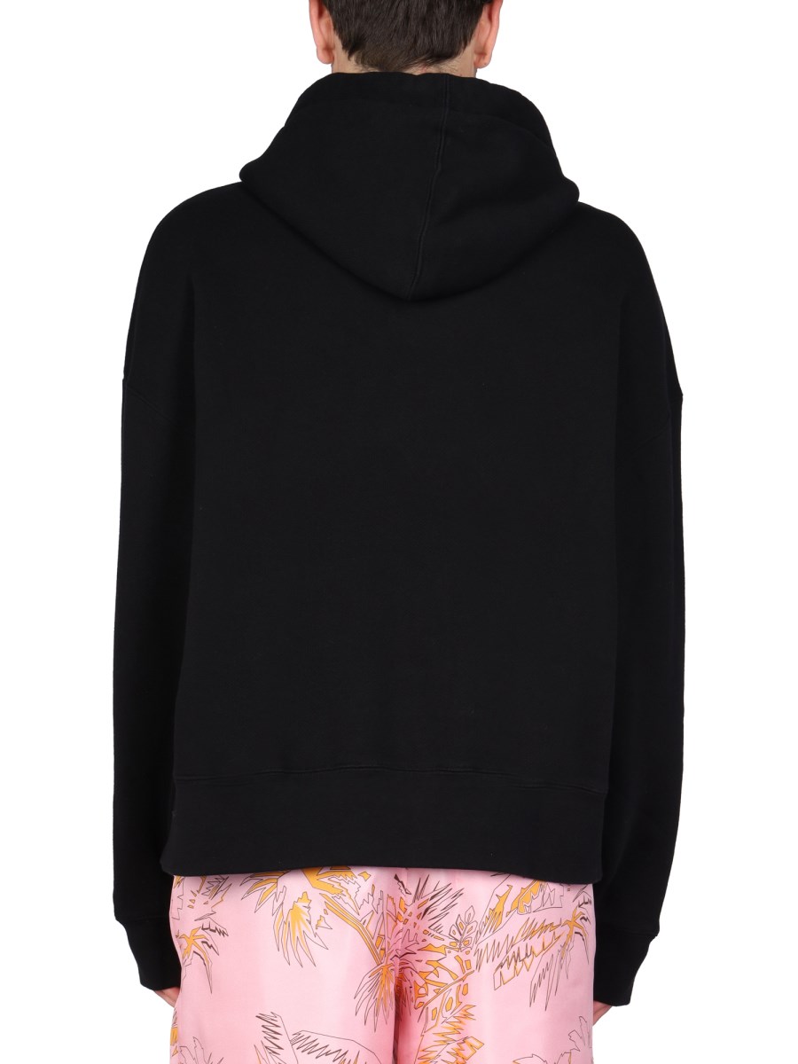 PALM ANGELS - LOS ANGELES SPRAYED LOGO PRINT HOODIE - Eleonora Bonucci