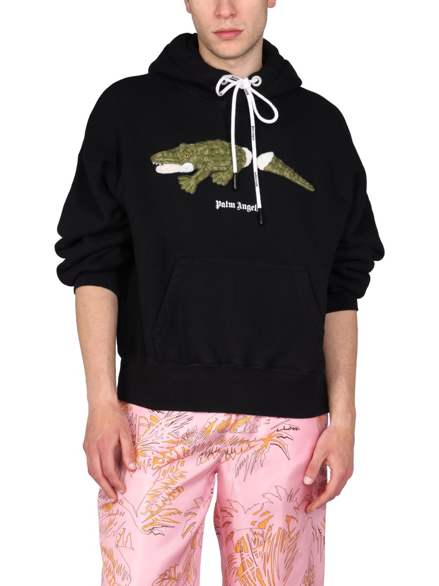 PALM ANGELS - CROCODILE PRINT SWEATSHIRT - Eleonora Bonucci