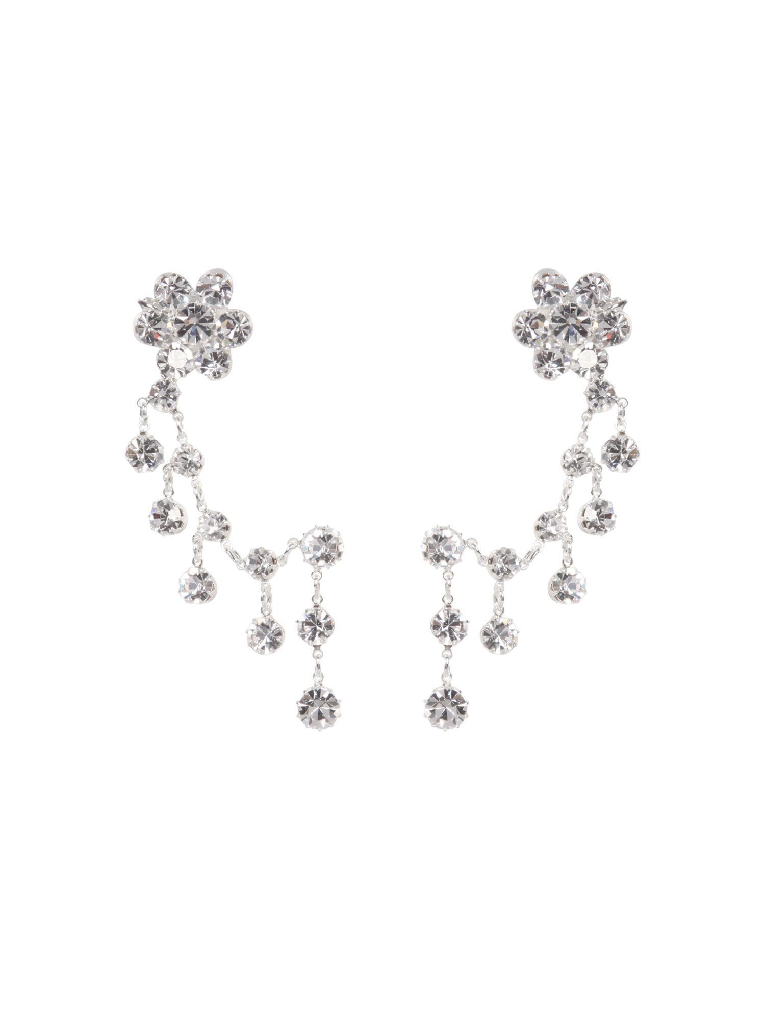 magda butrym pendant earrings with crystal flowers