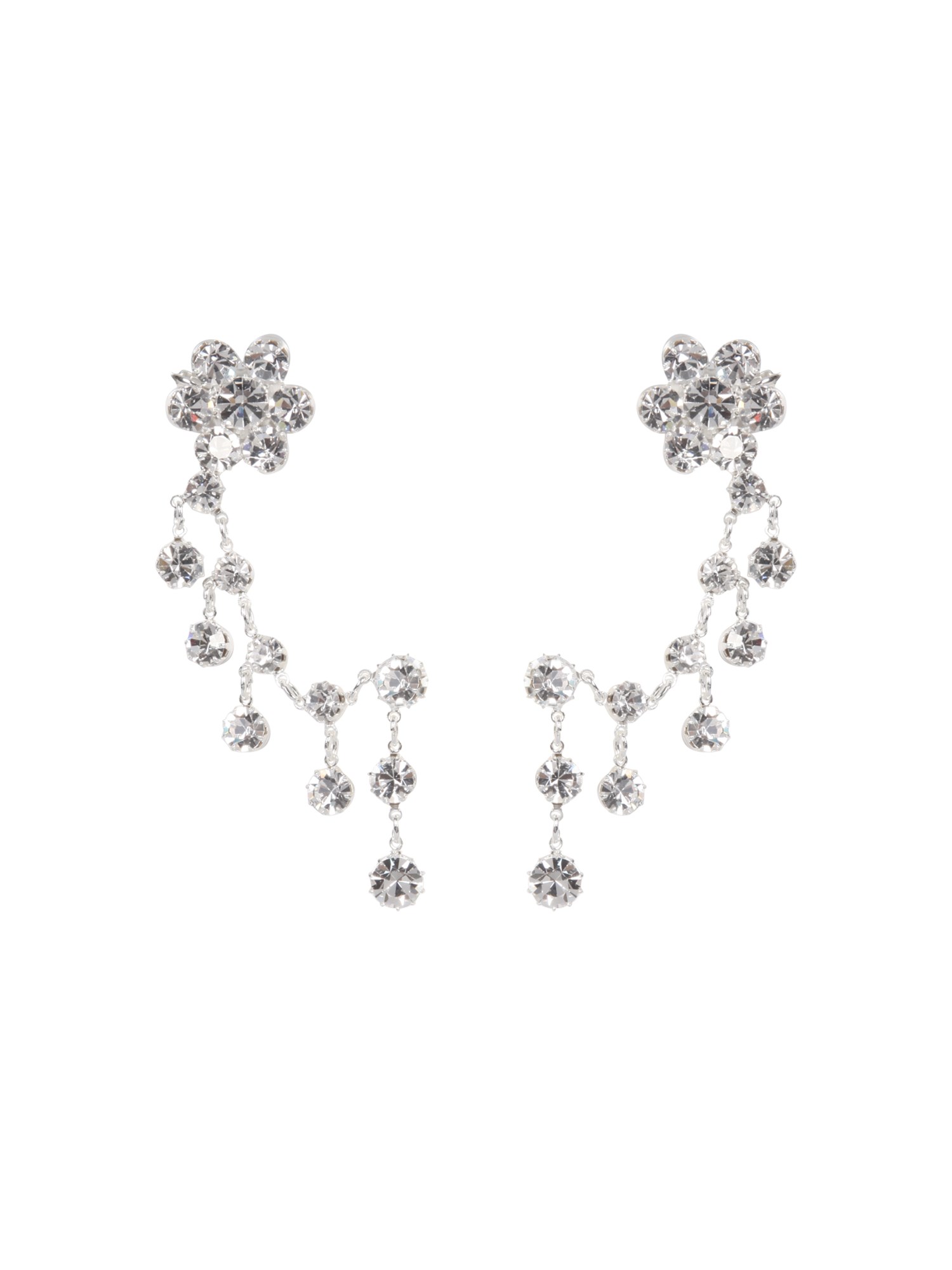magda butrym pendant earrings with crystal flowers