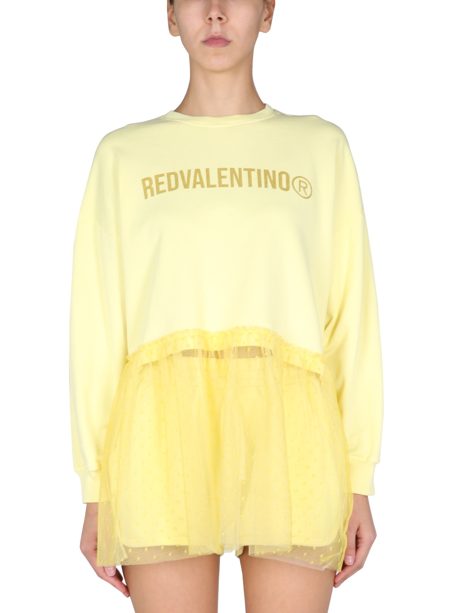 red valentino sweatshirt with logo print